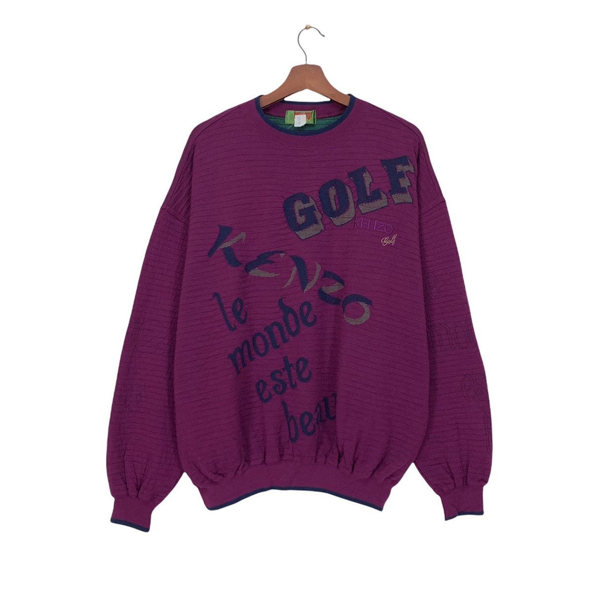Kenzo Kenzo Golf Crewneck BigLogo Size US L / EU 52-54 / 3 - 3 Thumbnail