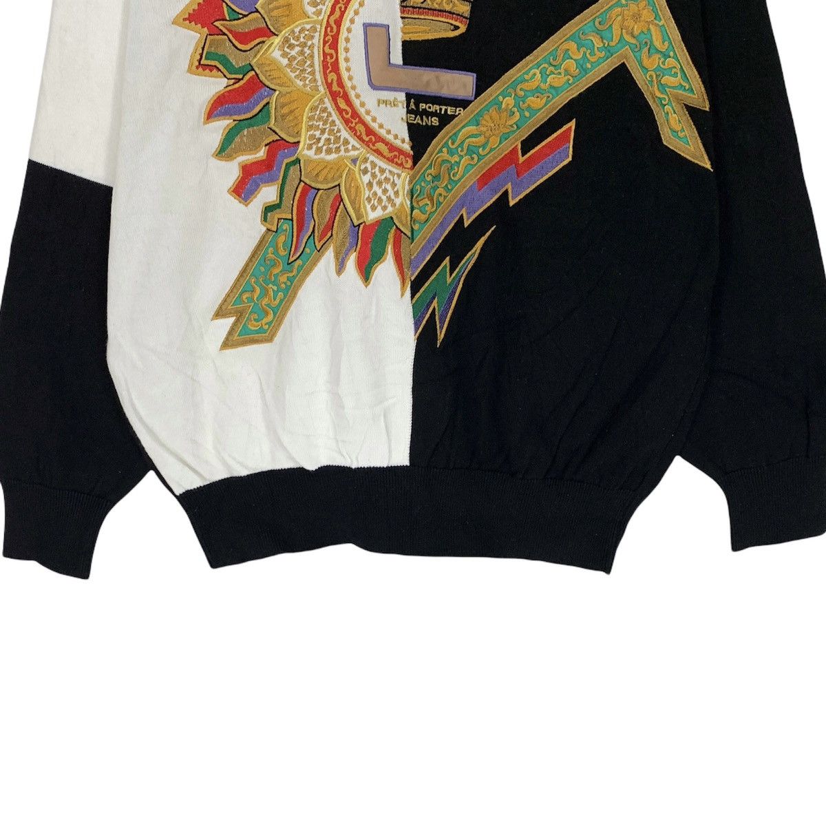 Lancel Lancel Paris Jeans Crewneck Embroidered Biglogo Size US L / EU 52-54 / 3 - 7 Thumbnail