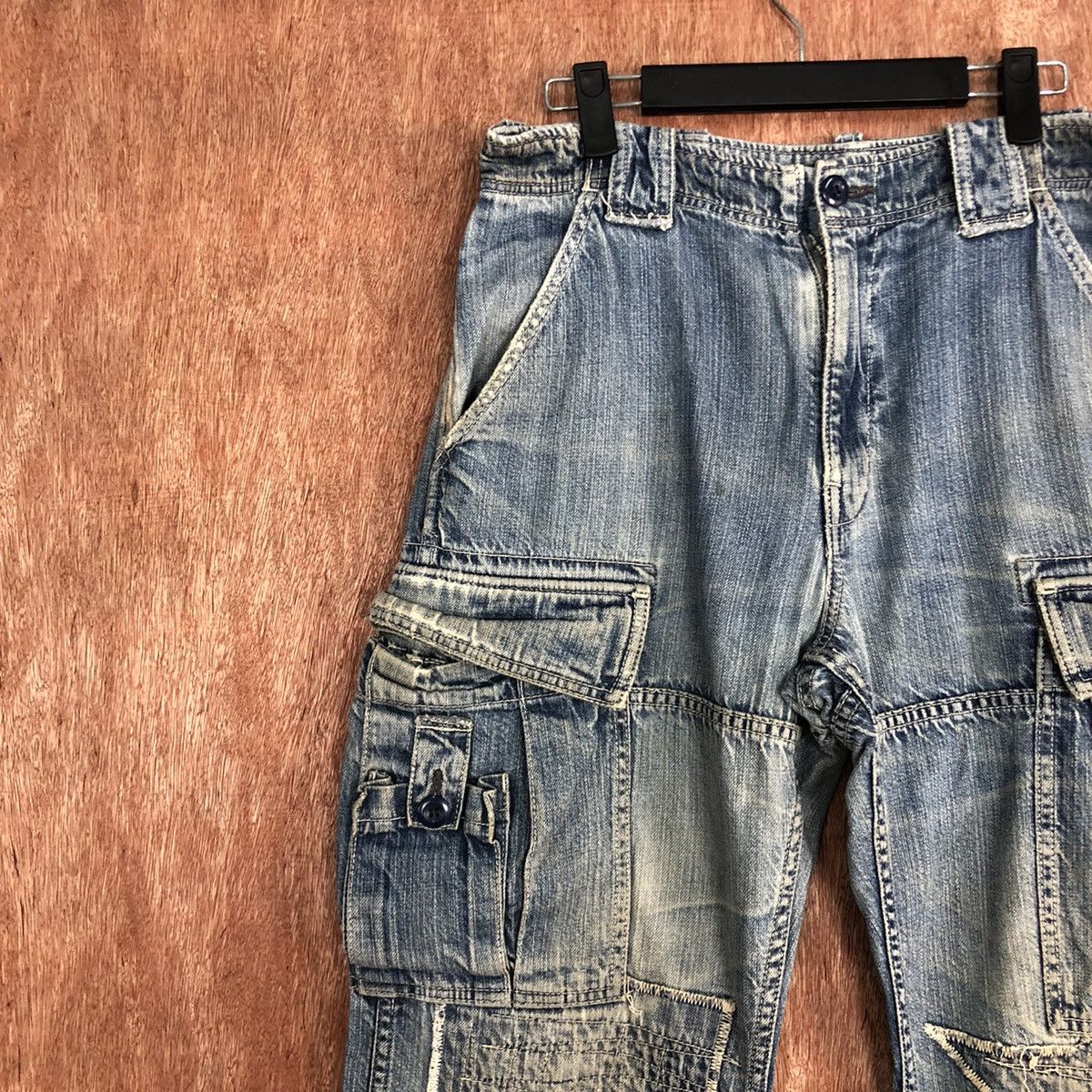 OVER THE STRiPES Over The Stripes patchwork distressed Denim Jeans #c632DL Size US 30 / EU 46 - 6 Thumbnail
