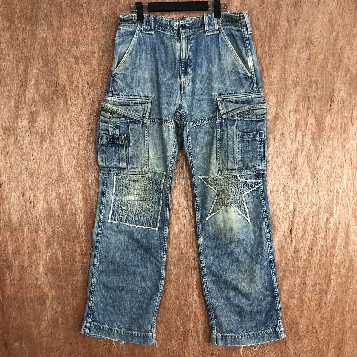 OVER THE STRiPES Over The Stripes patchwork distressed Denim Jeans #c632DL Size US 30 / EU 46 - 1 Thumbnail