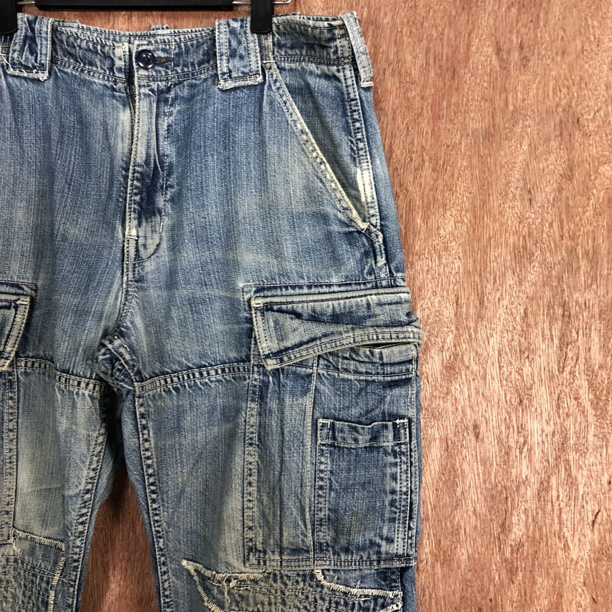 OVER THE STRiPES Over The Stripes patchwork distressed Denim Jeans #c632DL Size US 30 / EU 46 - 5 Thumbnail