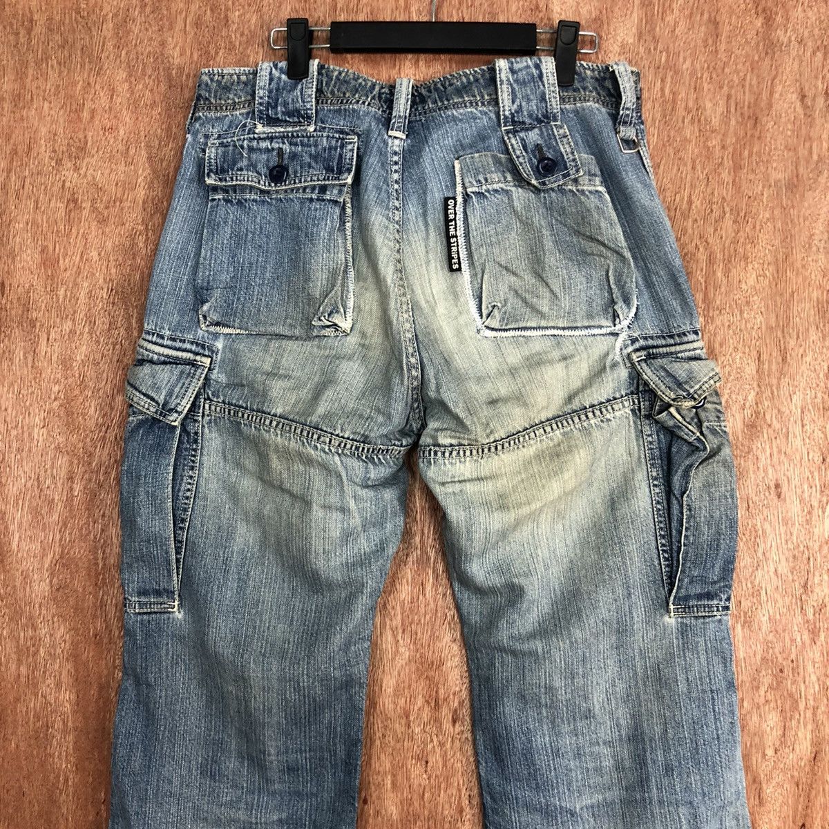OVER THE STRiPES Over The Stripes patchwork distressed Denim Jeans #c632DL Size US 30 / EU 46 - 9 Thumbnail