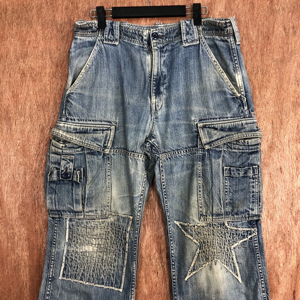 OVER THE STRiPES Over The Stripes patchwork distressed Denim Jeans #c632DL Size US 30 / EU 46 - 2 Thumbnail