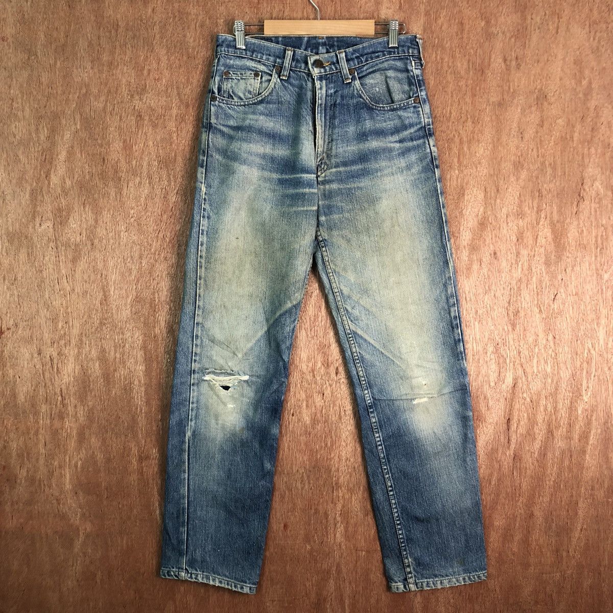 Levi's DLL Levi's Strauss Blue Disstressed Denim Jeans Pants #c240 Size US 30 / EU 46 - 1 Thumbnail