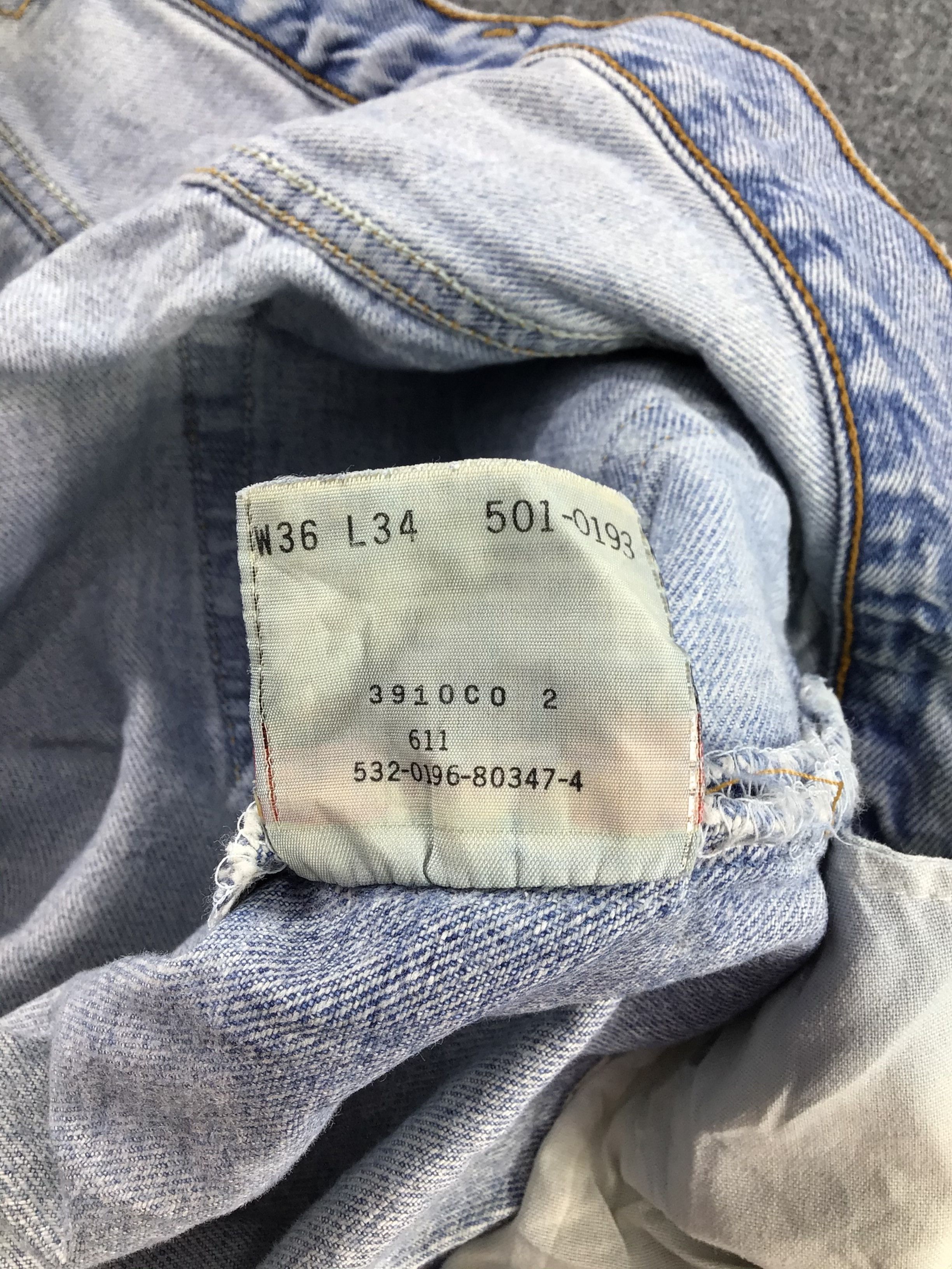 Levi's × Vintage Vintage 90s Light Wash Levis Jeans Lot 501 -JM510 Size US 34 / EU 50 - 11 Thumbnail