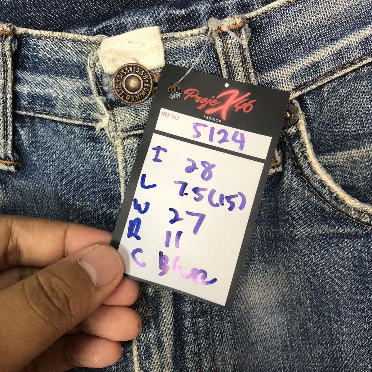 Edwin Edwin Distressed Denim vintage Pants #5124 Size US 27 - 8 Thumbnail