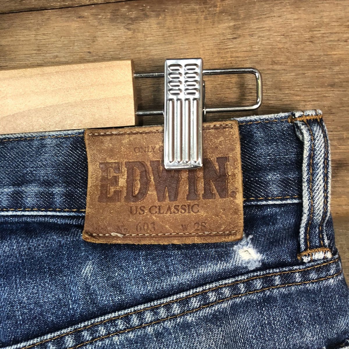 Edwin Edwin Distressed Denim vintage Pants #5124 Size US 27 - 15 Thumbnail