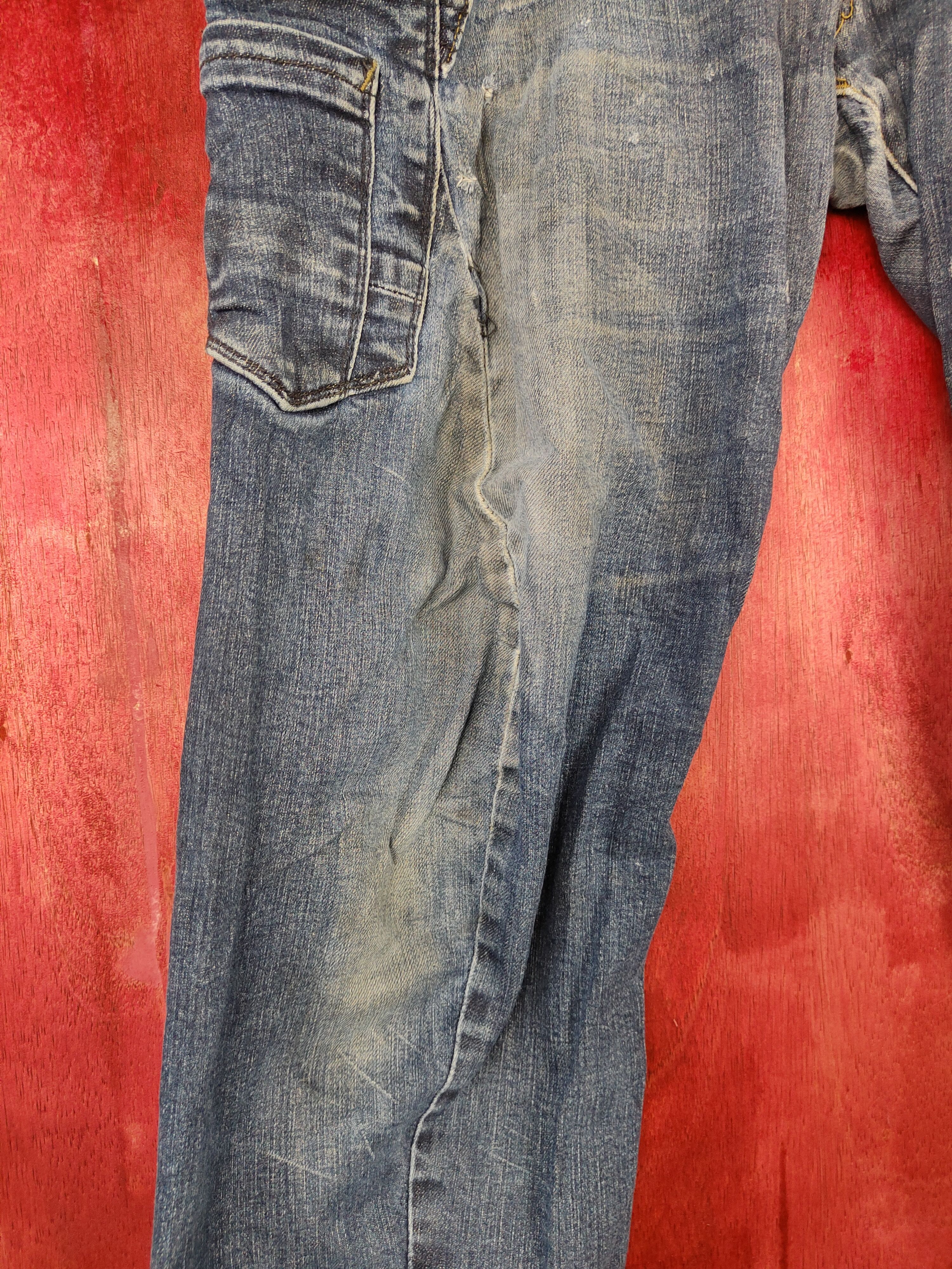 Japanese Brand Even River Blue multi pocket tactical cargo Jeans #4936 Size US 34 / EU 50 - 4 Thumbnail
