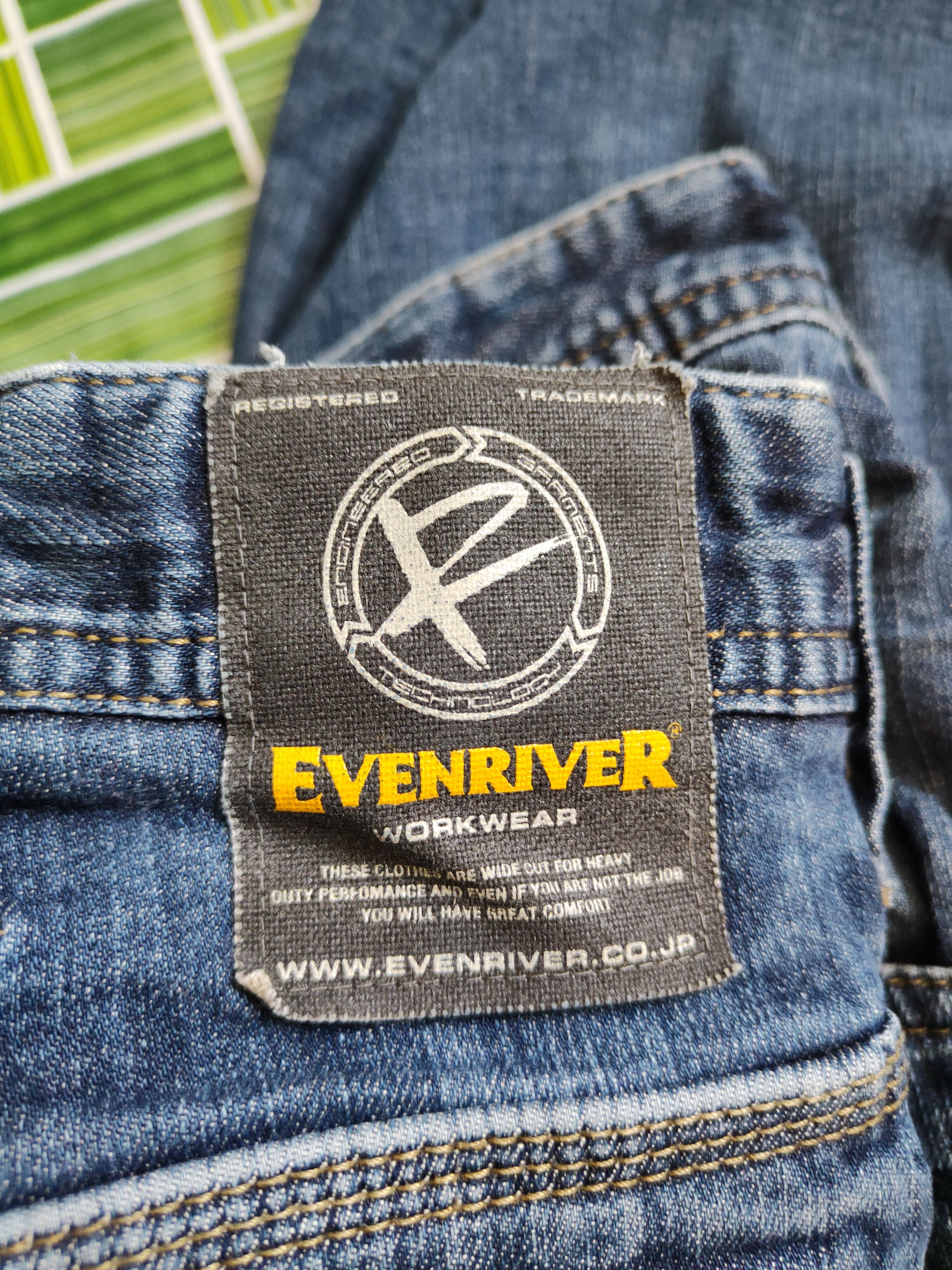 Japanese Brand Even River Blue multi pocket tactical cargo Jeans #4936 Size US 34 / EU 50 - 14 Thumbnail