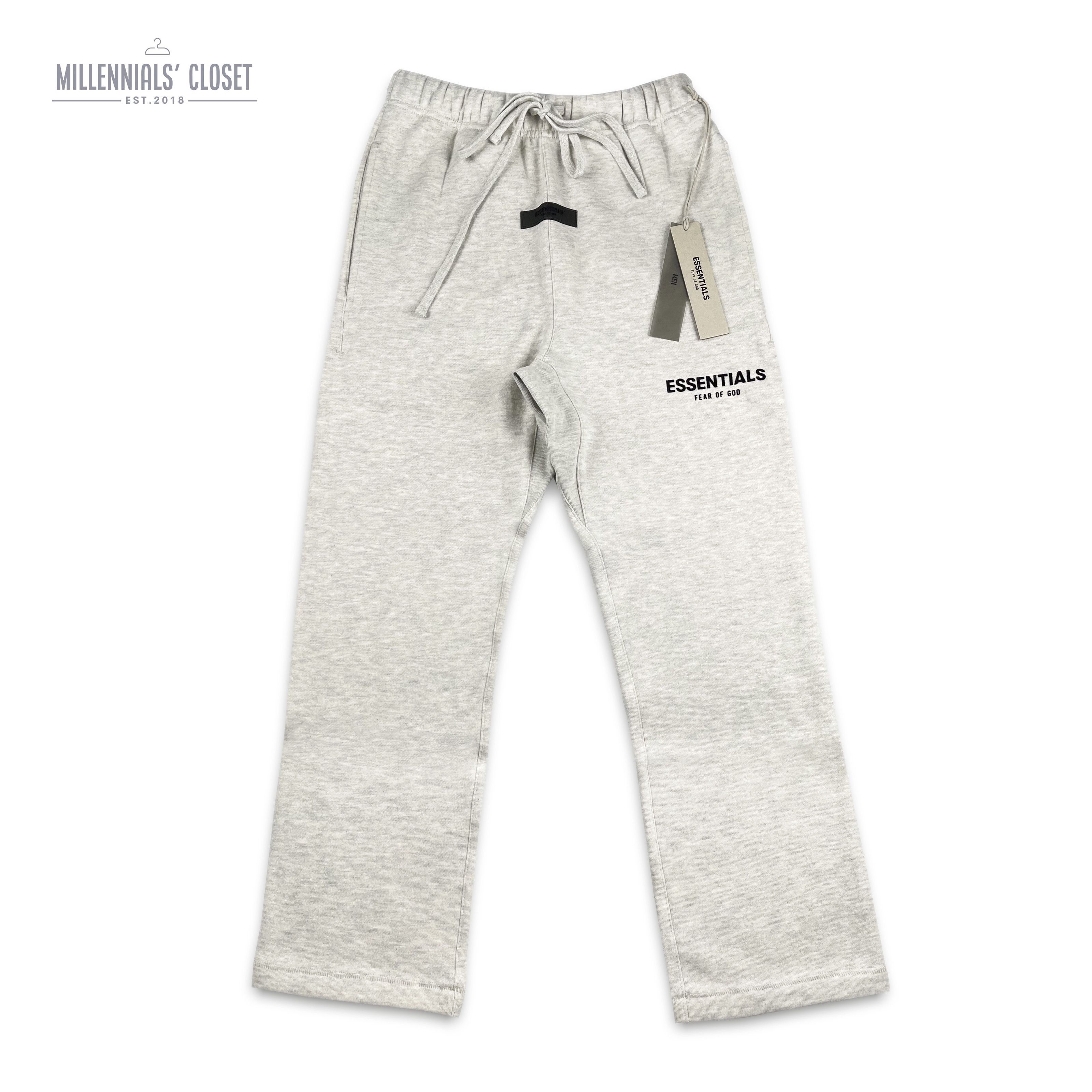 fear of god essentials black fleece relaxed sweatpants