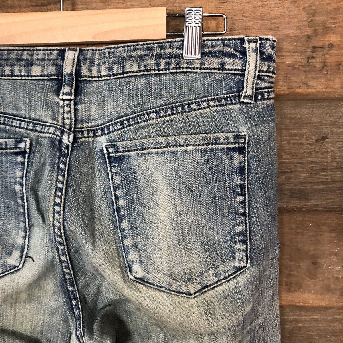 Faded Glory Japanese Brand Blue Diatressed Denim Pants #5088 Size 28" / US 6 / IT 42 - 12 Thumbnail