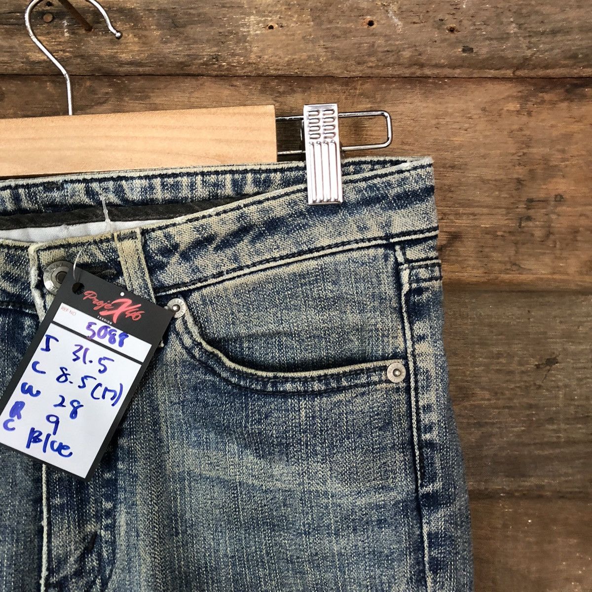Faded Glory Japanese Brand Blue Diatressed Denim Pants #5088 Size 28" / US 6 / IT 42 - 5 Thumbnail