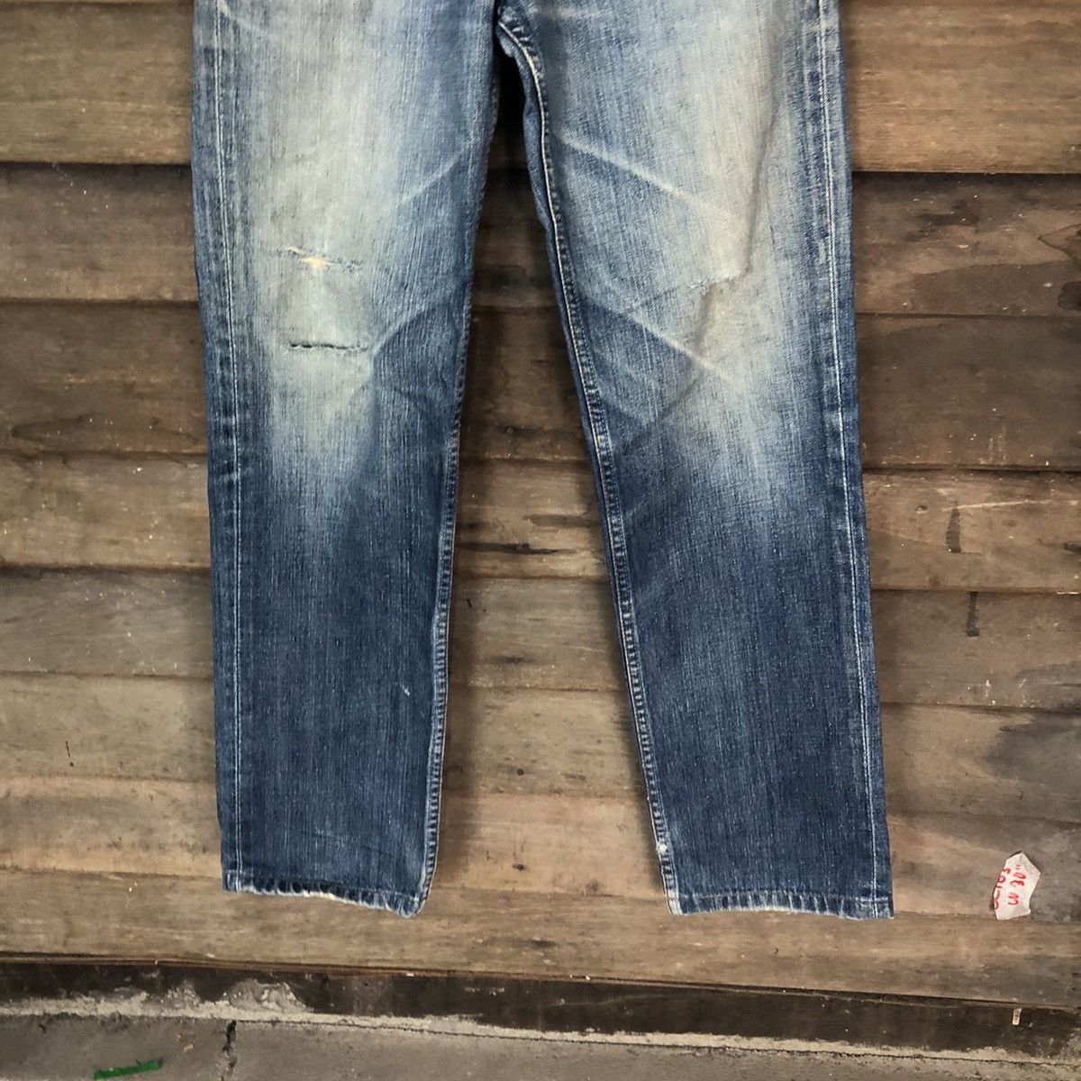 Levi's 502 Levis Blue vintage Distressed Denim Pants #5117 Size US 28 / EU 44 - 3 Thumbnail