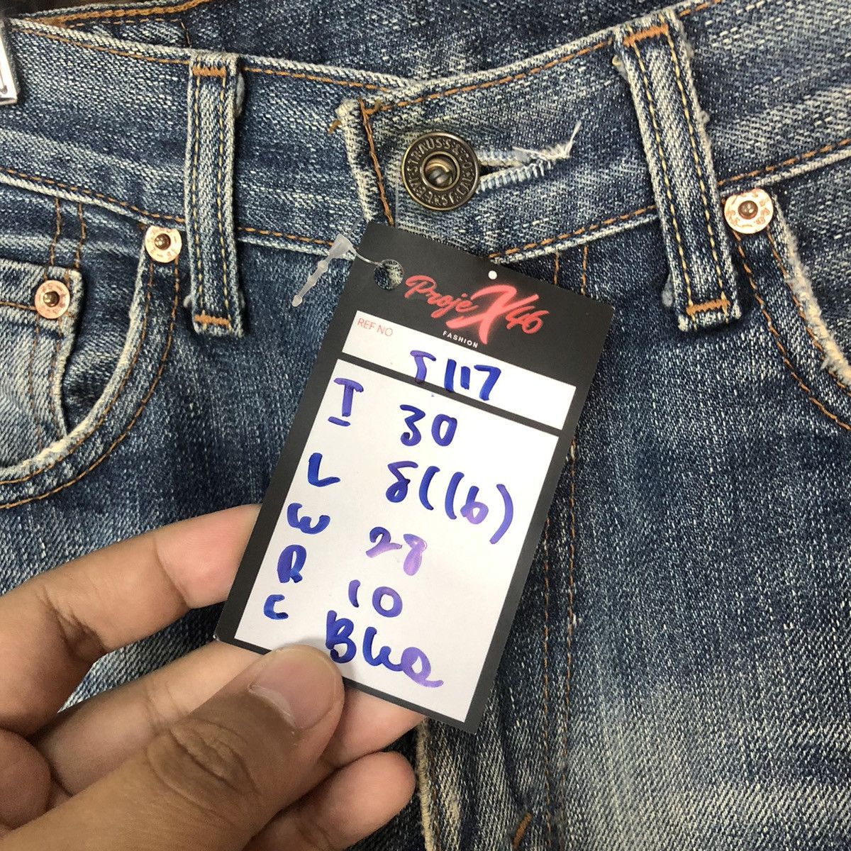 Levi's 502 Levis Blue vintage Distressed Denim Pants #5117 Size US 28 / EU 44 - 8 Thumbnail
