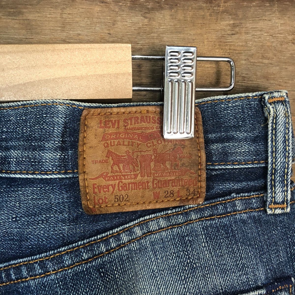 Levi's 502 Levis Blue vintage Distressed Denim Pants #5117 Size US 28 / EU 44 - 15 Thumbnail