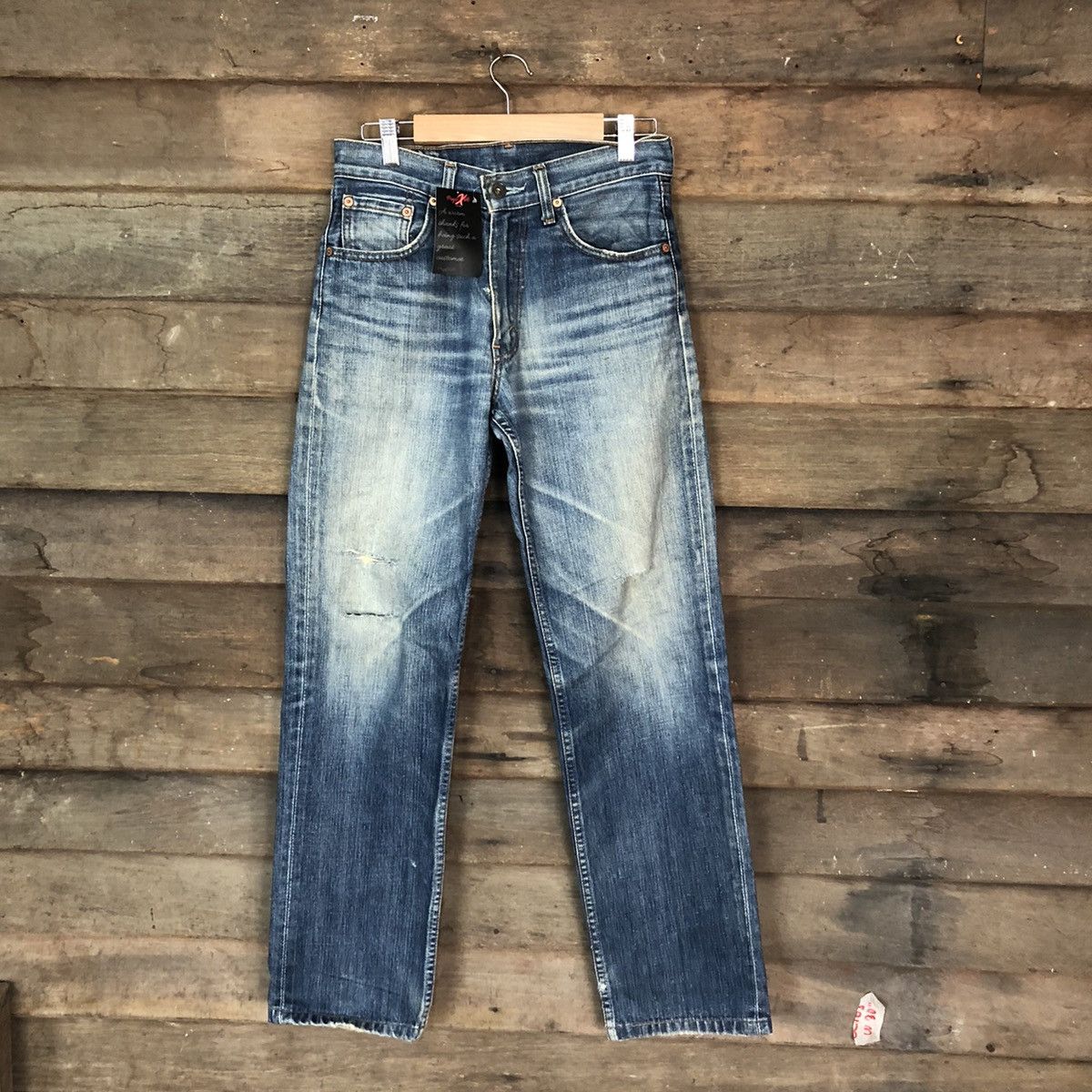 Levi's 502 Levis Blue vintage Distressed Denim Pants #5117 Size US 28 / EU 44 - 1 Thumbnail