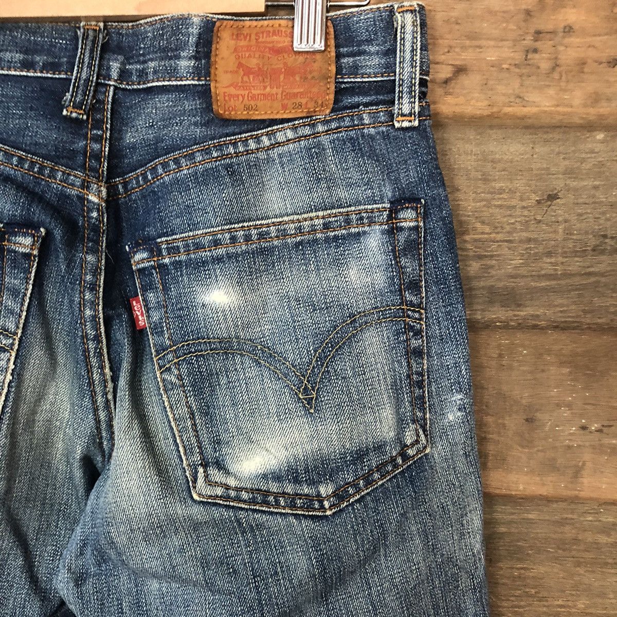 Levi's 502 Levis Blue vintage Distressed Denim Pants #5117 Size US 28 / EU 44 - 13 Thumbnail