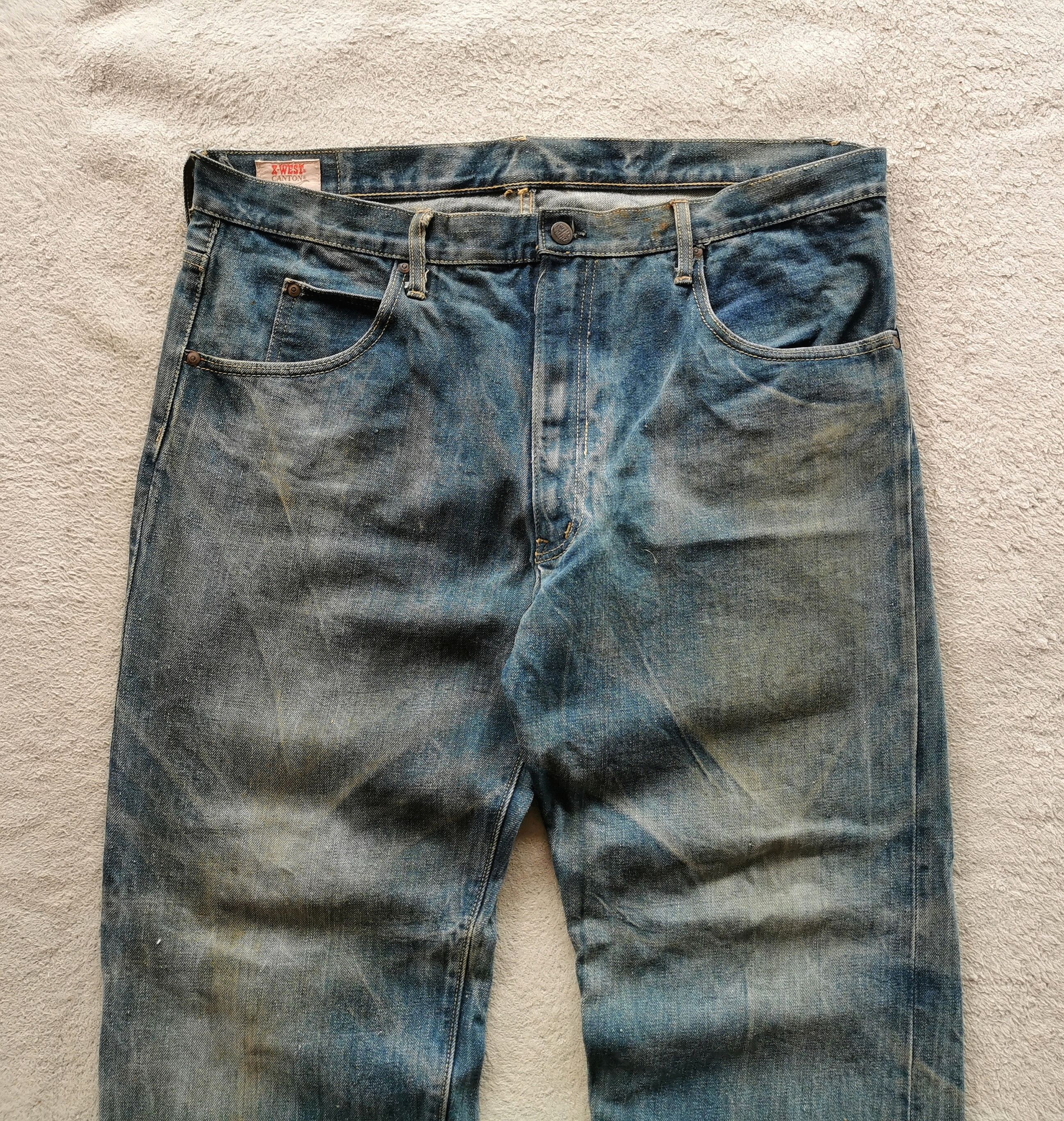 Vintage Rare Canton X West Workwear Jeans Beautiful Patina Size 38 Size US 38 / EU 54 - 1 Thumbnail
