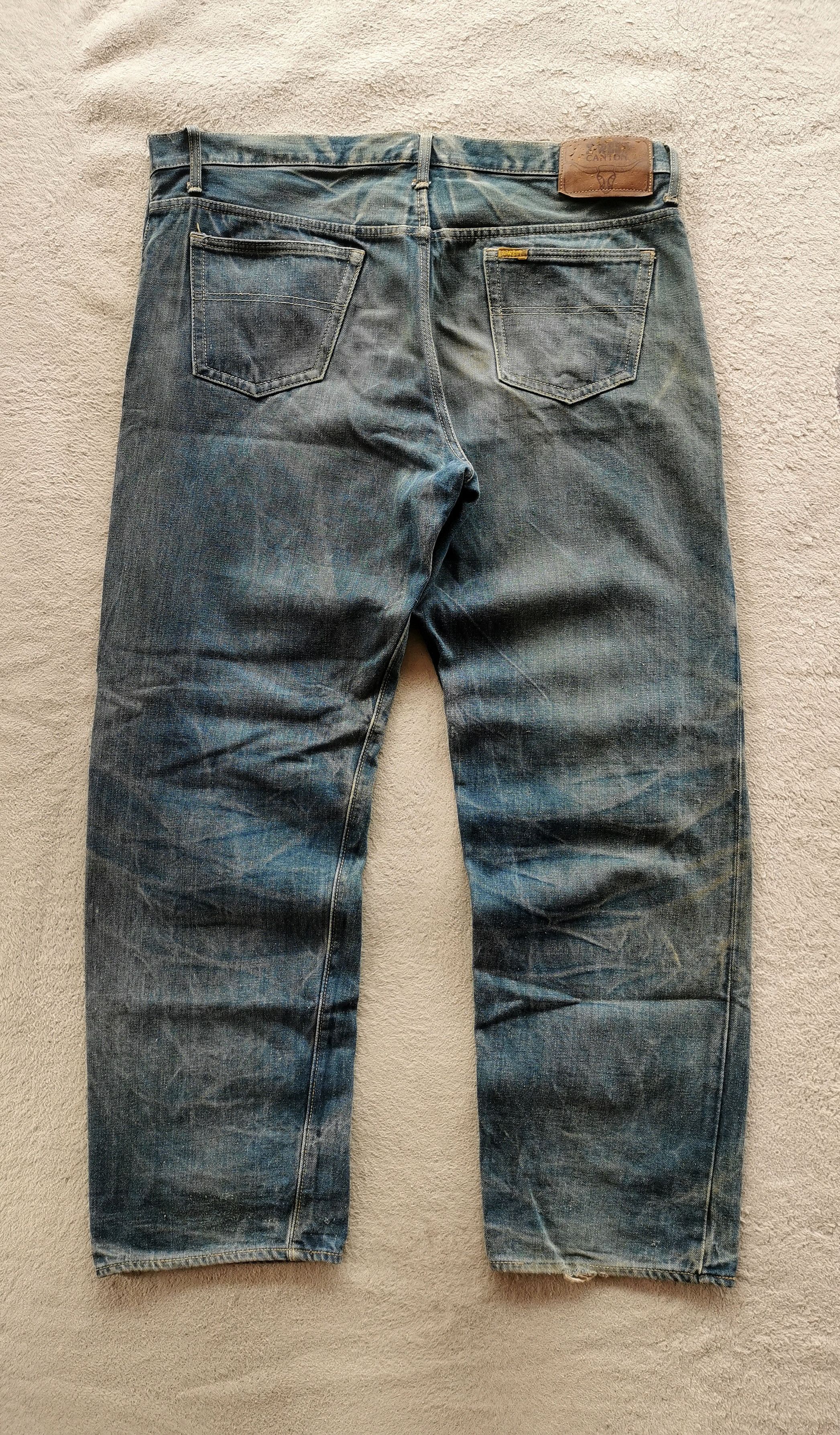 Vintage Rare Canton X West Workwear Jeans Beautiful Patina Size 38 Size US 38 / EU 54 - 5 Thumbnail