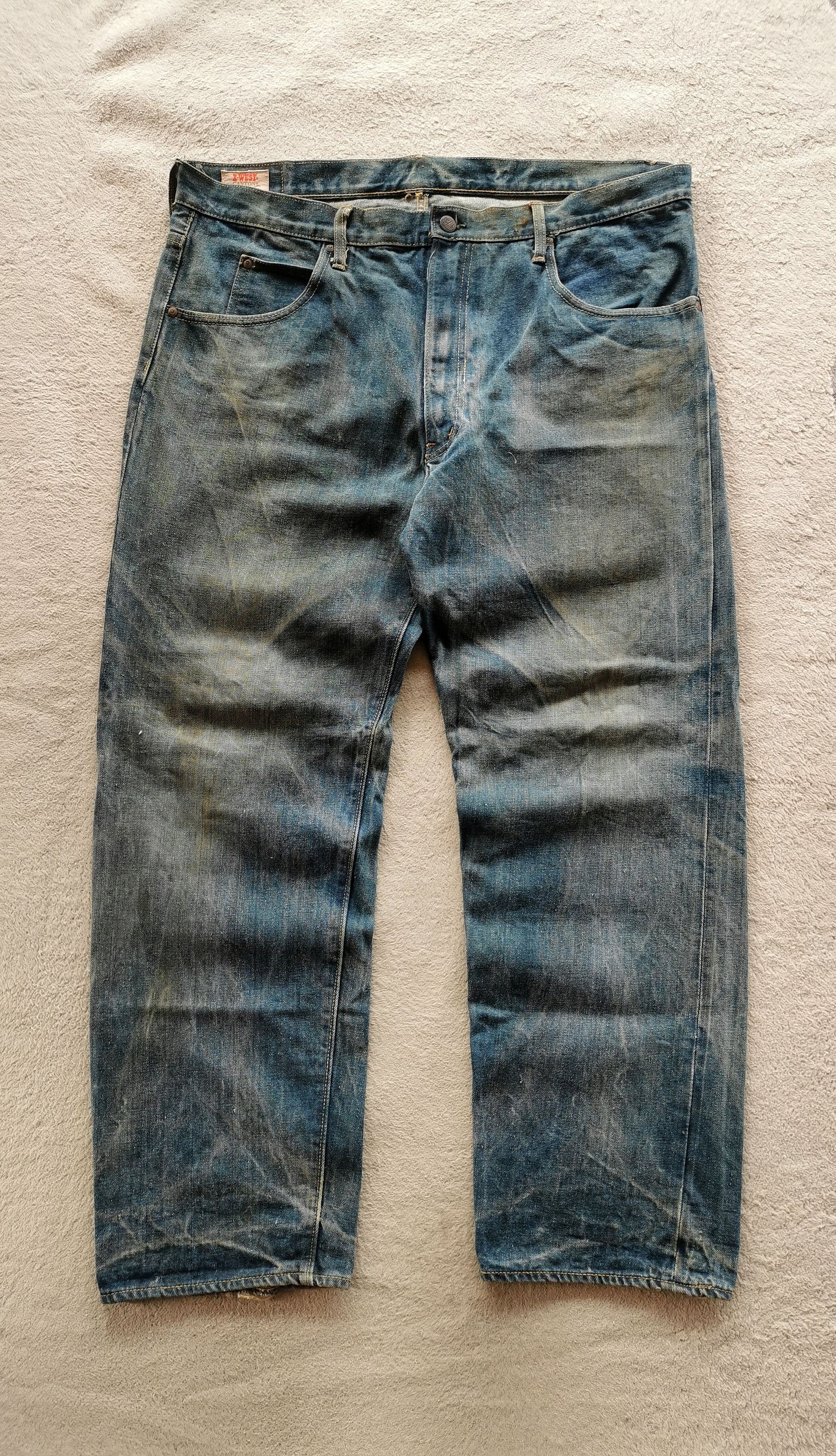 Vintage Rare Canton X West Workwear Jeans Beautiful Patina Size 38 Size US 38 / EU 54 - 2 Thumbnail