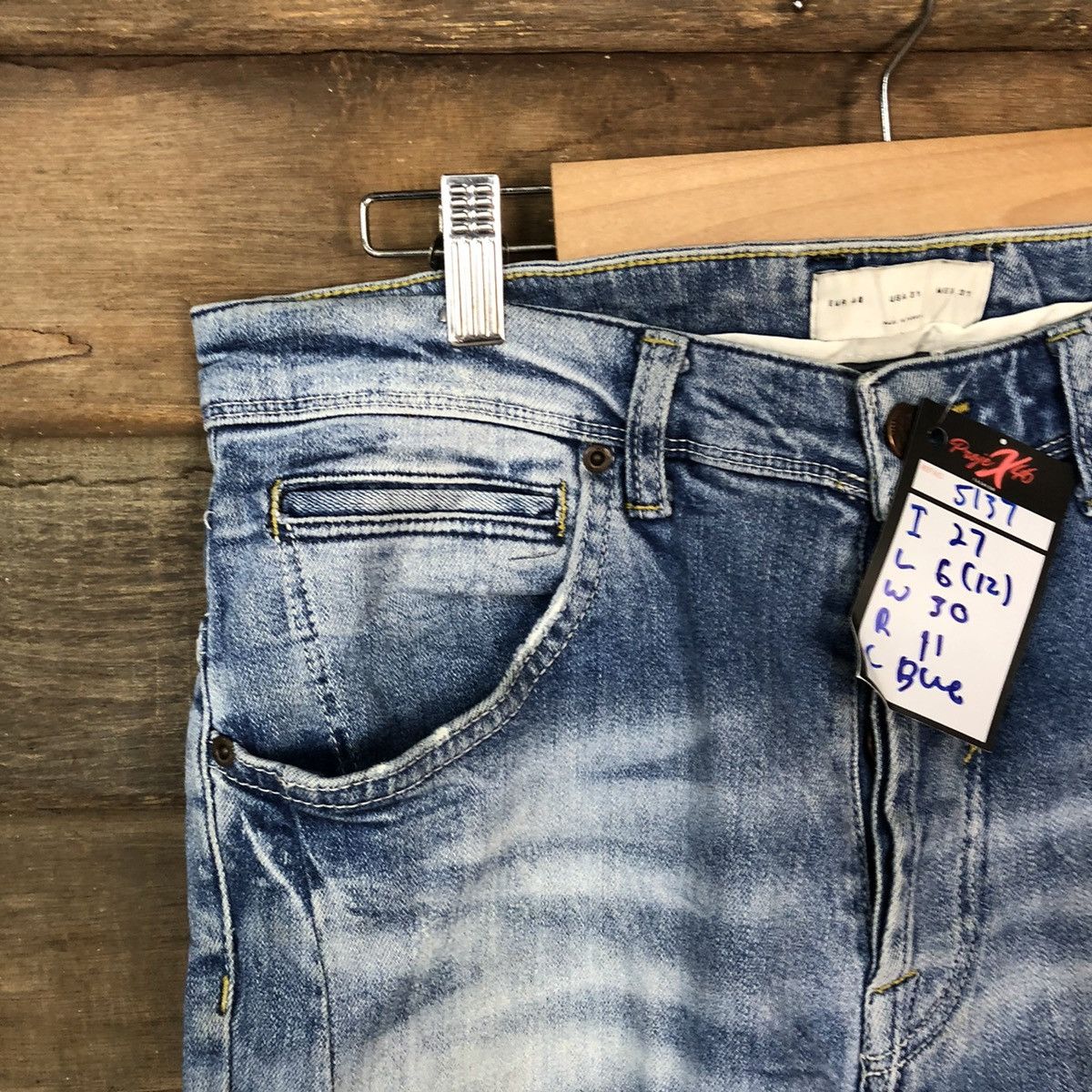 Japanese Brand ZMDC blue Distressed Denim Pants #5137 Size US 30 / EU 46 - 4 Thumbnail