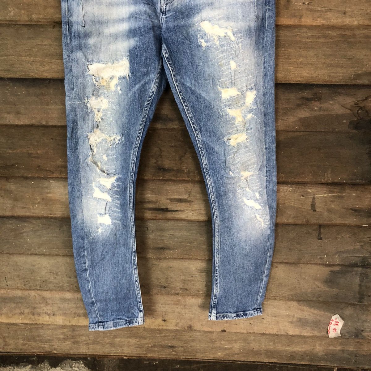 Japanese Brand ZMDC blue Distressed Denim Pants #5137 Size US 30 / EU 46 - 3 Thumbnail