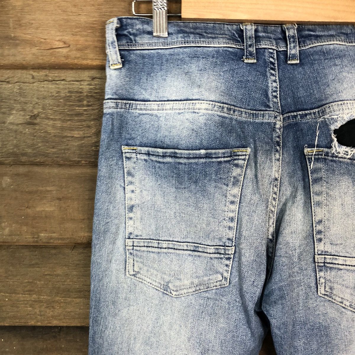 Japanese Brand ZMDC blue Distressed Denim Pants #5137 Size US 30 / EU 46 - 14 Thumbnail