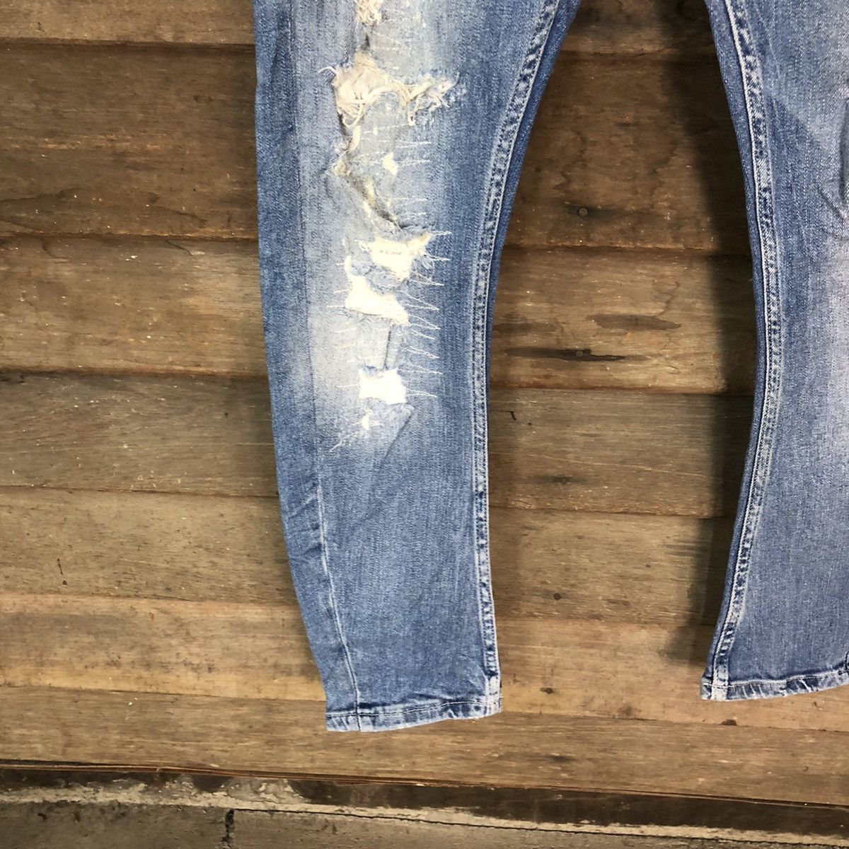 Japanese Brand ZMDC blue Distressed Denim Pants #5137 Size US 30 / EU 46 - 8 Thumbnail