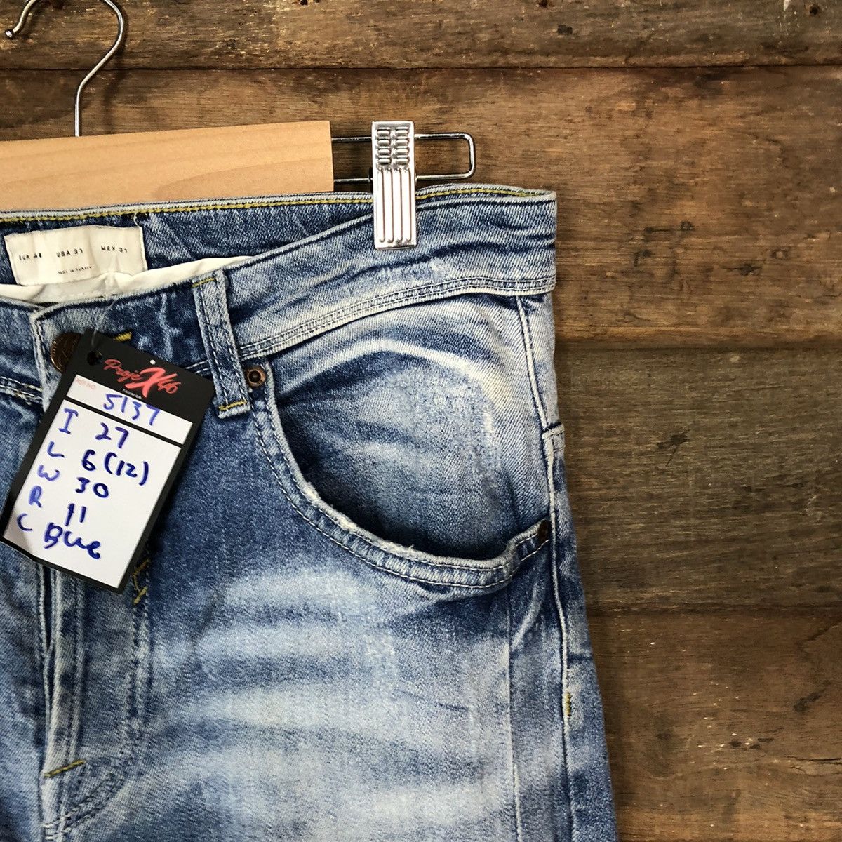 Japanese Brand ZMDC blue Distressed Denim Pants #5137 Size US 30 / EU 46 - 5 Thumbnail