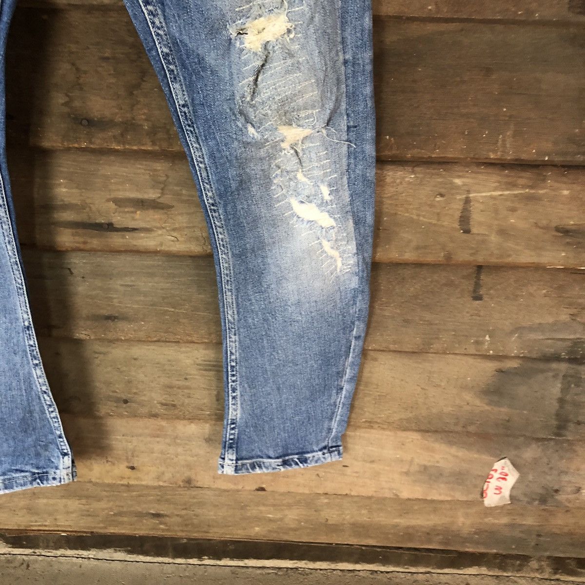 Japanese Brand ZMDC blue Distressed Denim Pants #5137 Size US 30 / EU 46 - 9 Thumbnail