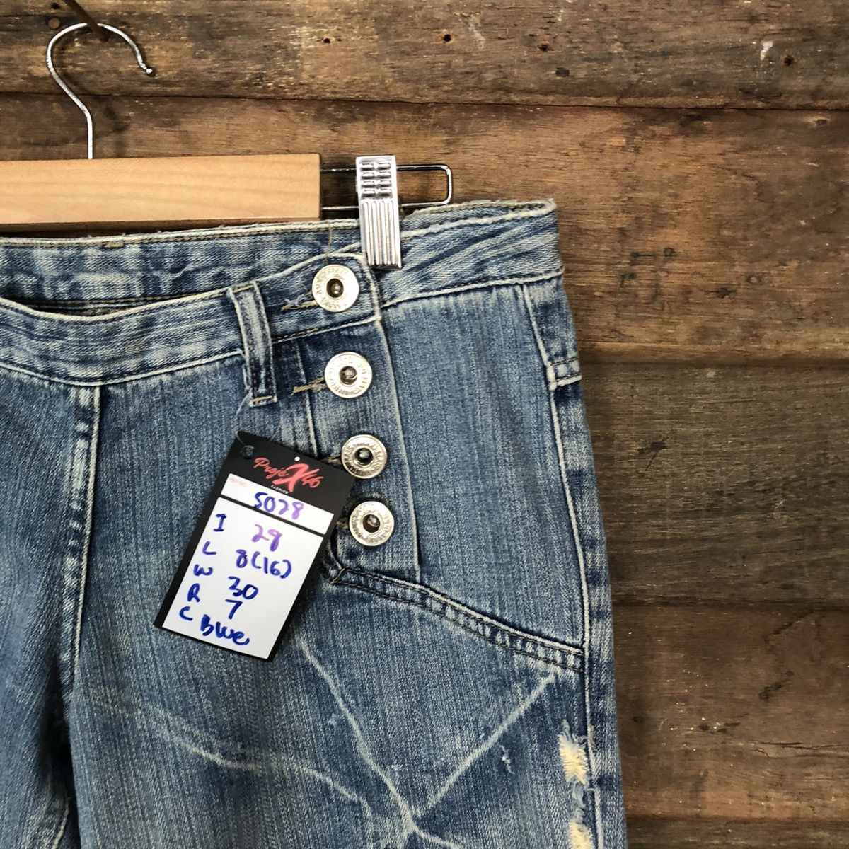 Faded Glory Muito Mais Blue faded Denim Pants #5028 Size 26" / US 2 / IT 38 - 5 Thumbnail