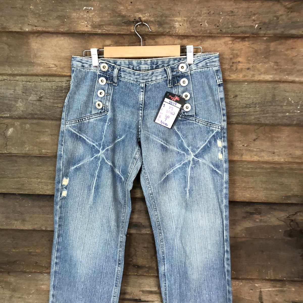 Faded Glory Muito Mais Blue faded Denim Pants #5028 Size 26" / US 2 / IT 38 - 2 Thumbnail