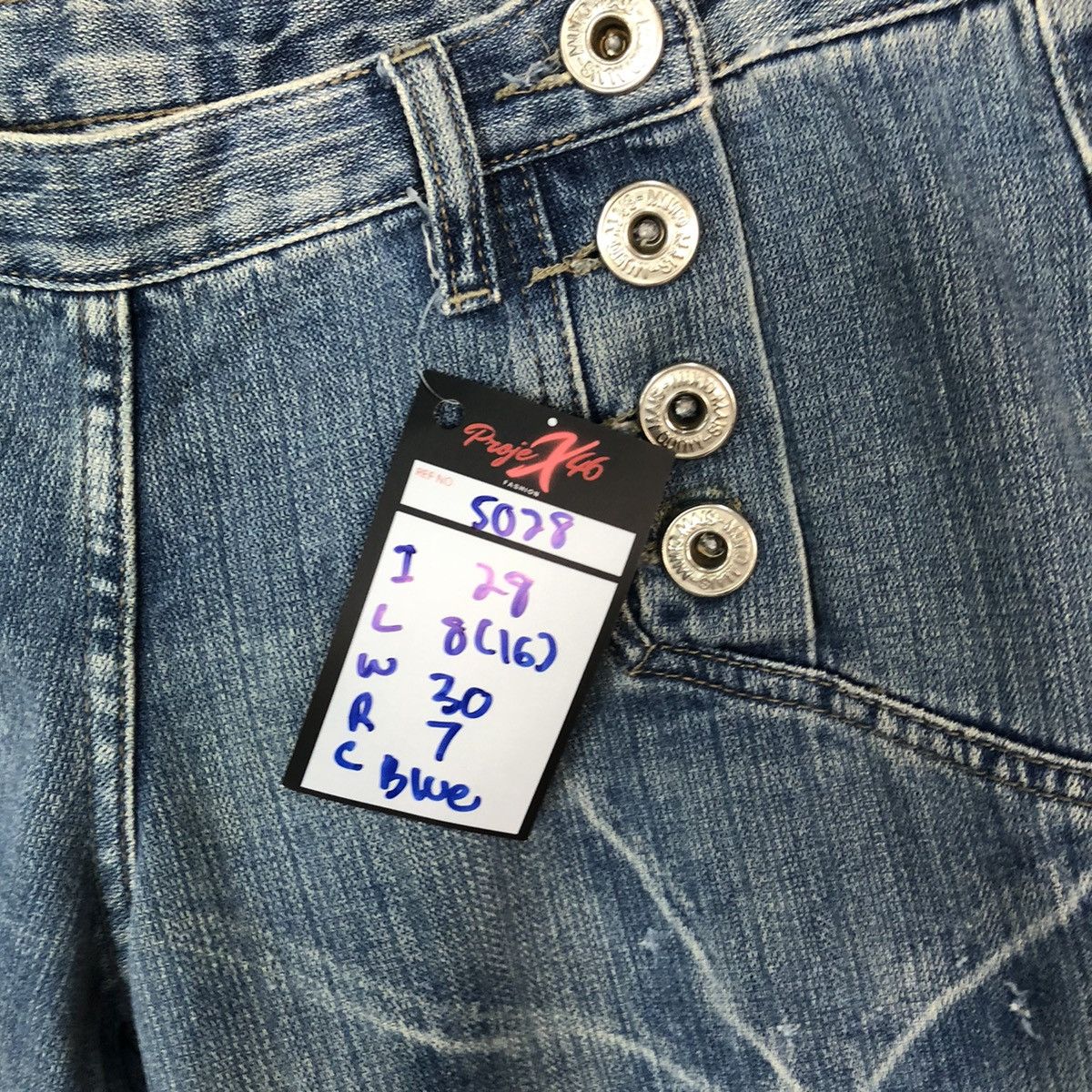 Faded Glory Muito Mais Blue faded Denim Pants #5028 Size 26" / US 2 / IT 38 - 10 Thumbnail