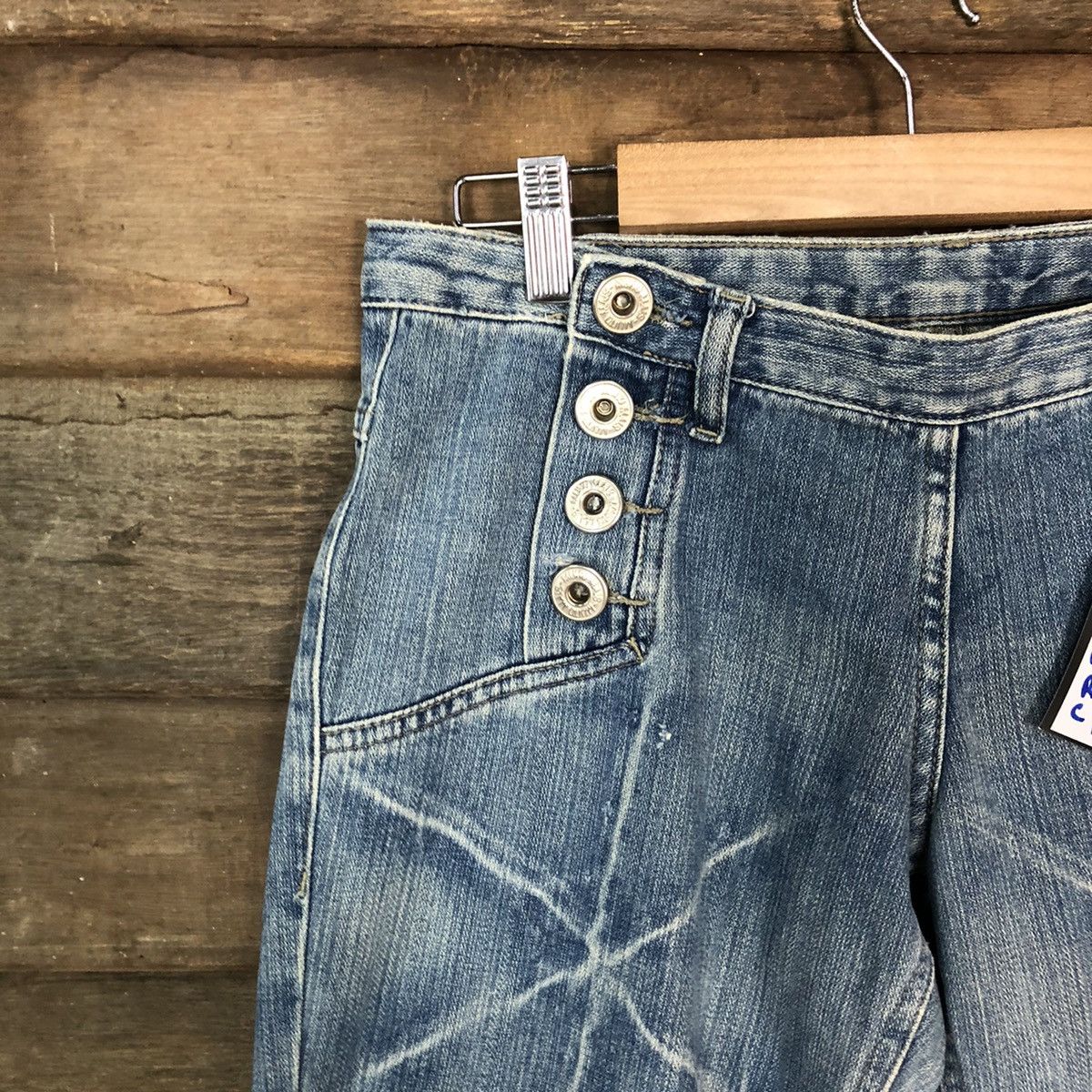 Faded Glory Muito Mais Blue faded Denim Pants #5028 Size 26" / US 2 / IT 38 - 4 Thumbnail