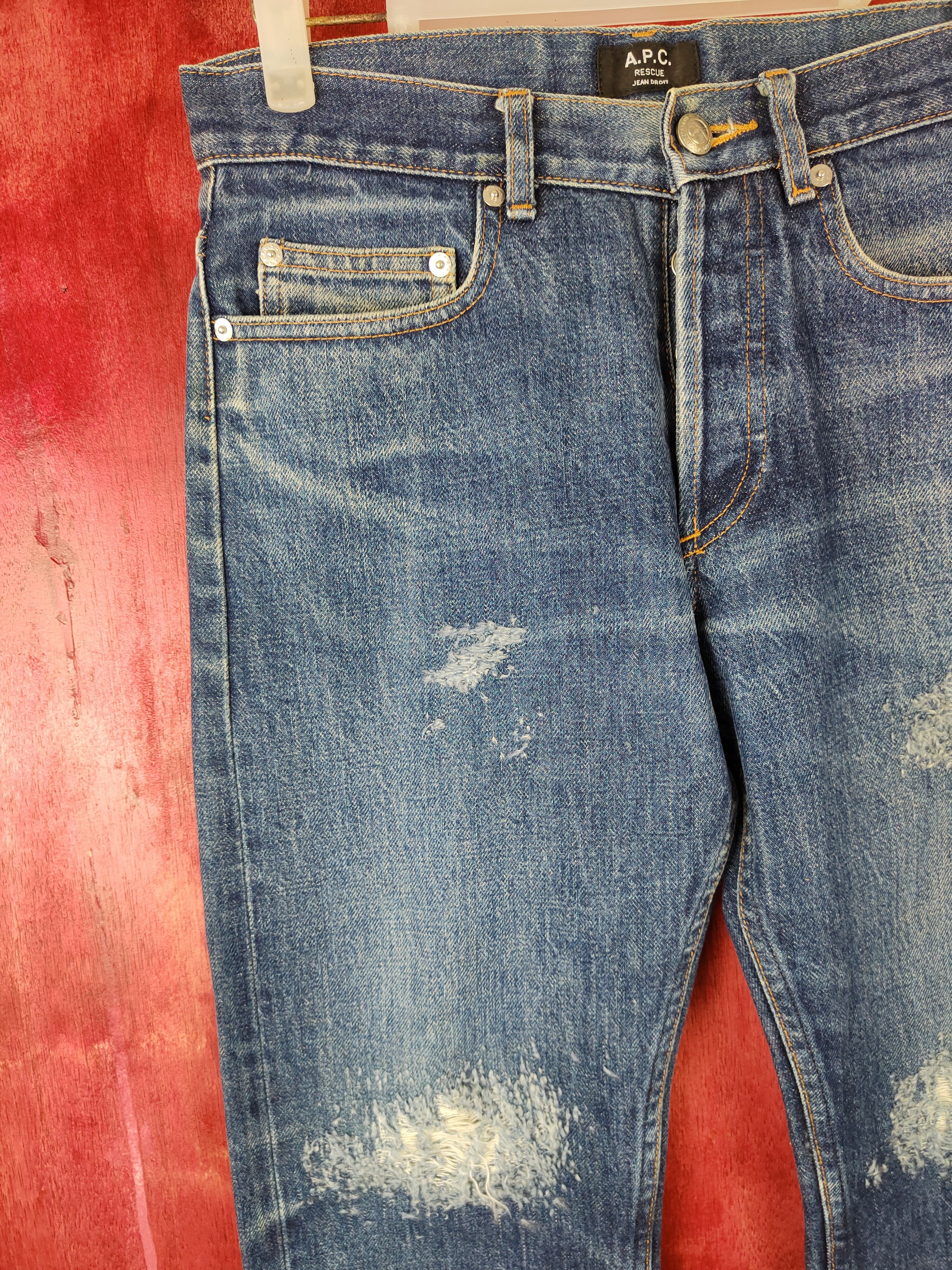 A.P.C. DL A.P.C Rescue-Jean Droit Blue Jeans #S386 Size US 28 / EU 44 - 3 Thumbnail
