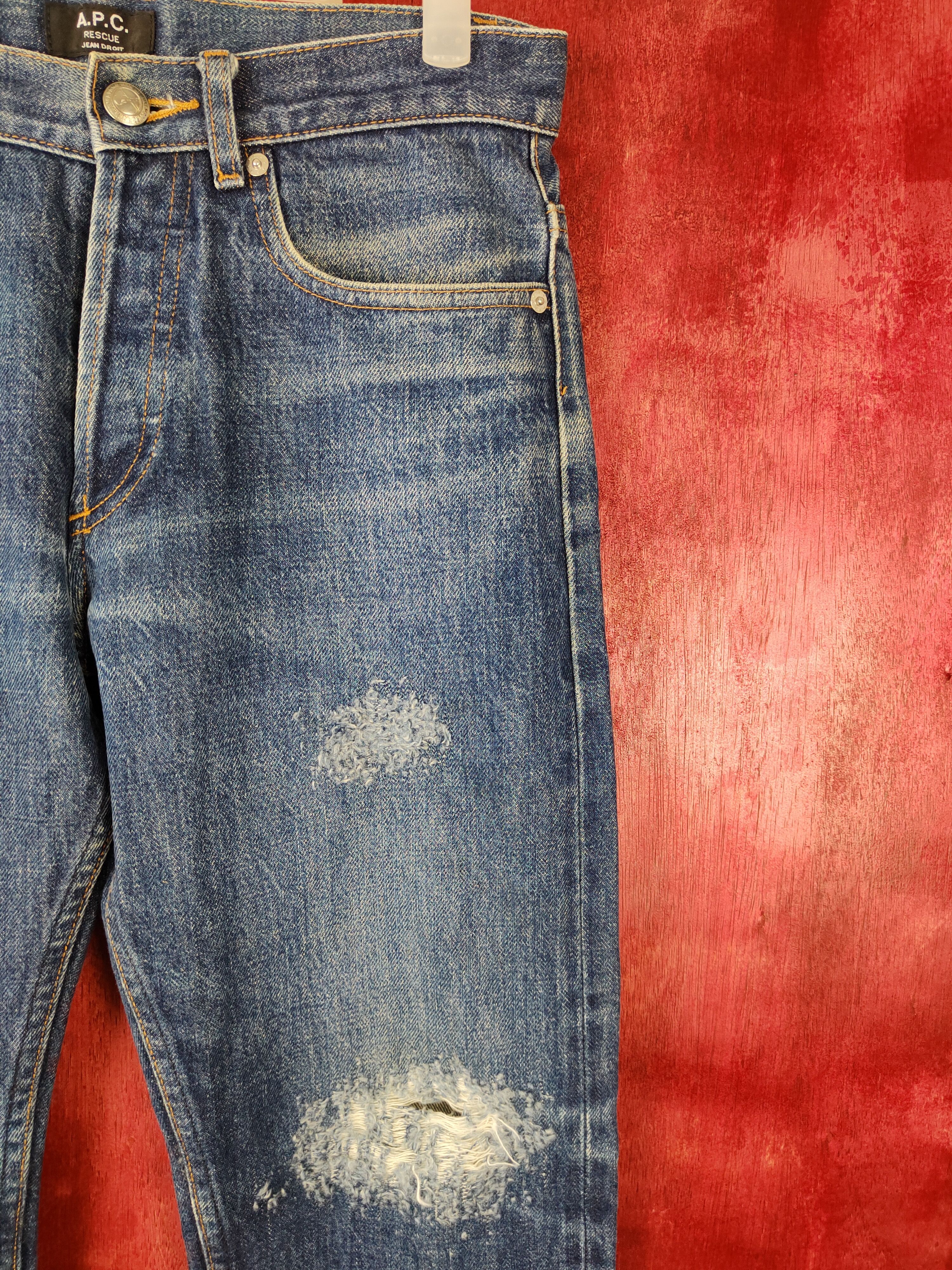 A.P.C. DL A.P.C Rescue-Jean Droit Blue Jeans #S386 Size US 28 / EU 44 - 5 Thumbnail