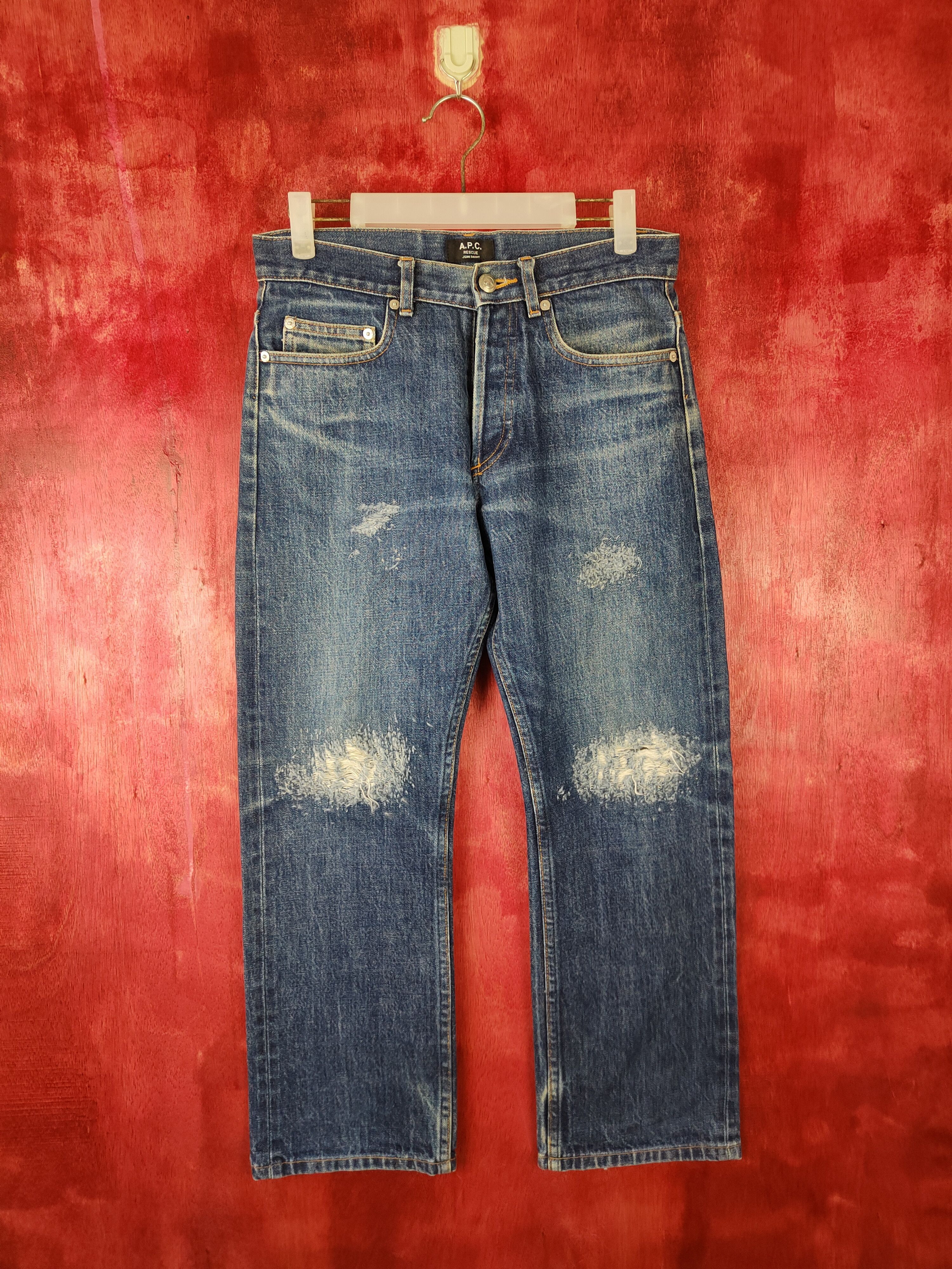 DL A.P.C Rescue-Jean Droit Blue Jeans #S386
