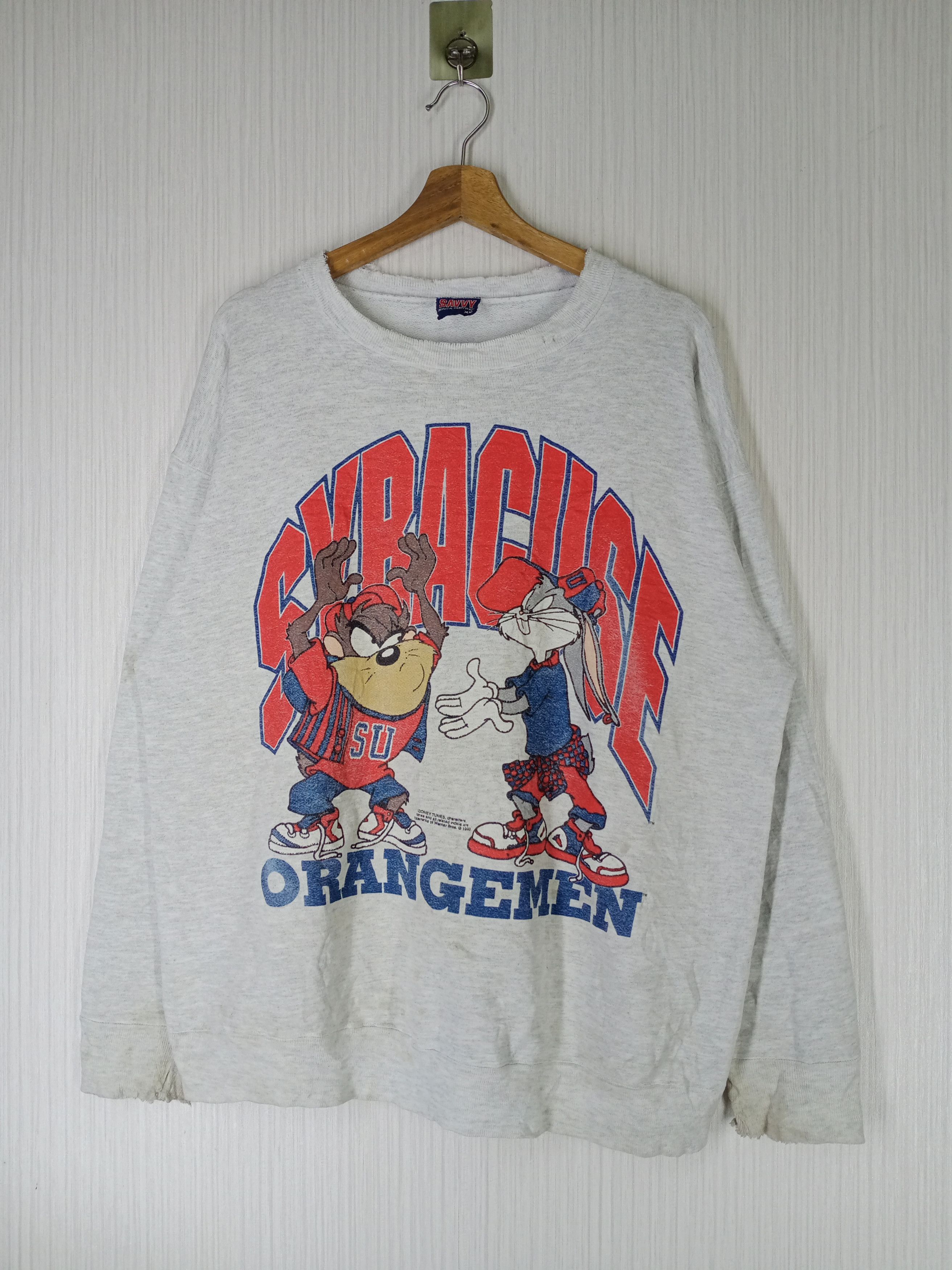 Cartoon Network Rare vintage Looney Tunes X Syracuse Orangeman Distressed Size US XL / EU 56 / 4 - 1 Thumbnail