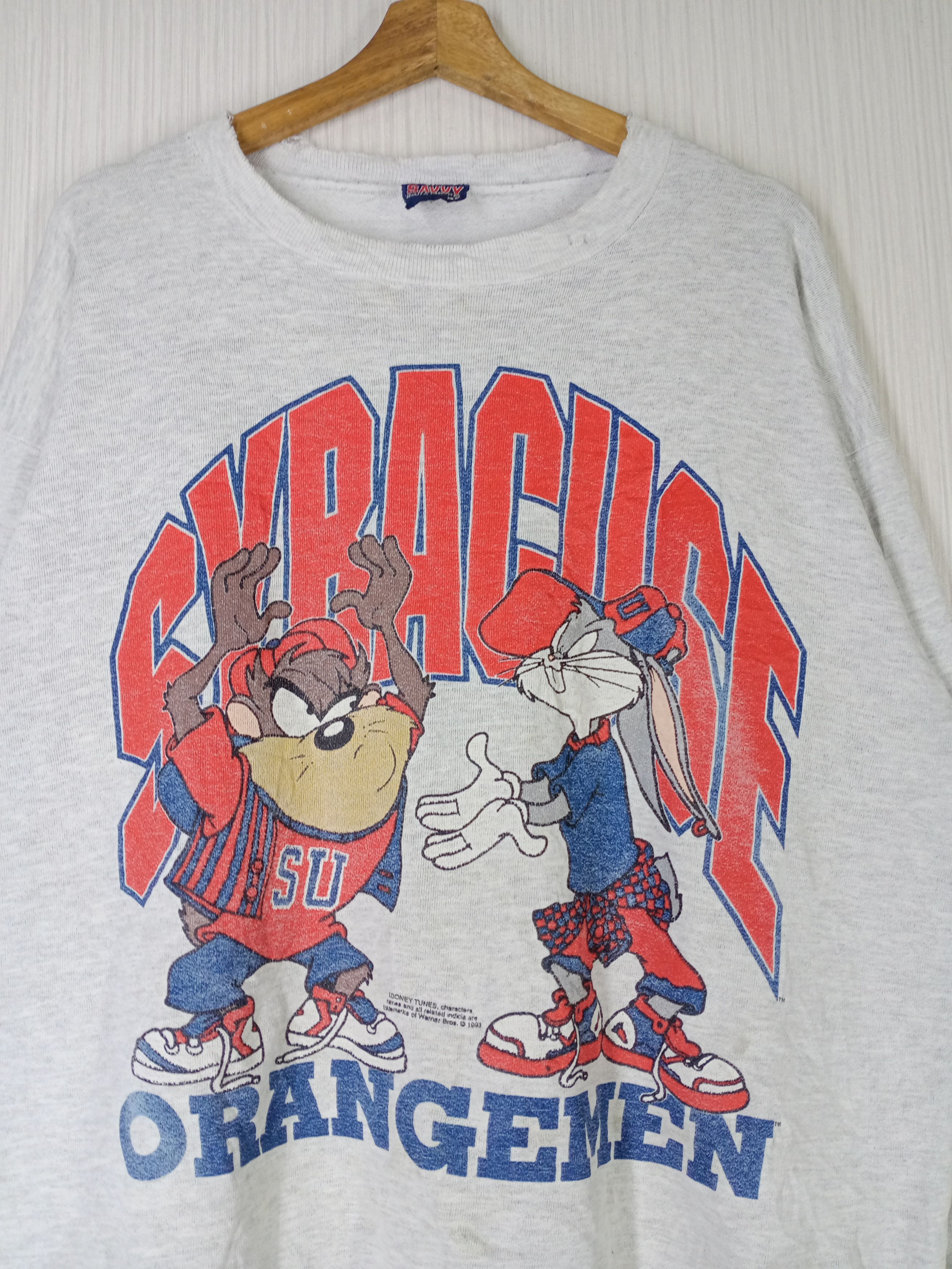 Cartoon Network Rare vintage Looney Tunes X Syracuse Orangeman Distressed Size US XL / EU 56 / 4 - 4 Thumbnail
