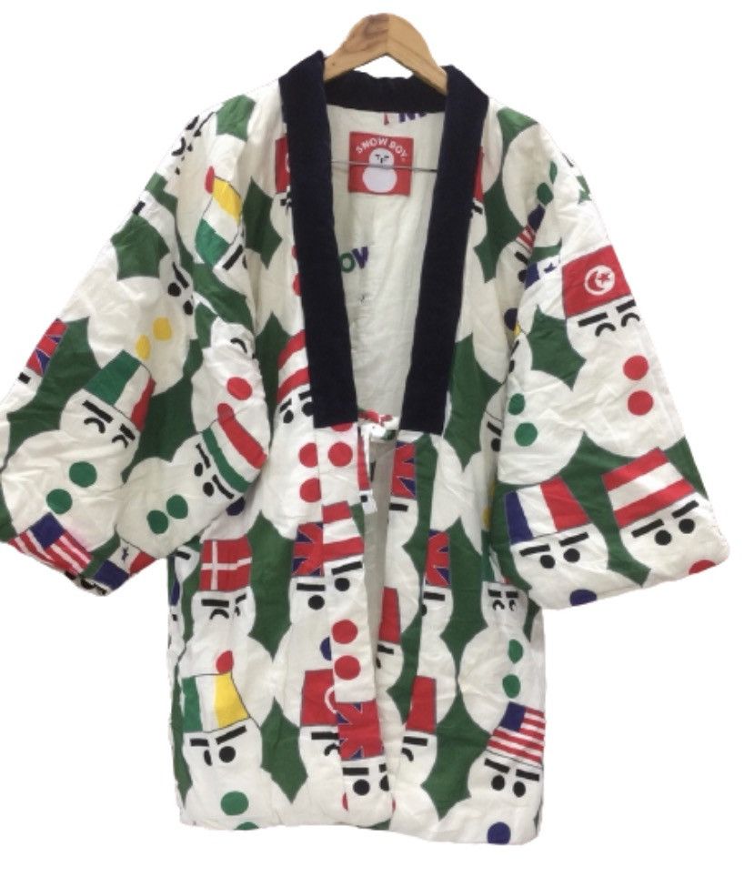 Japanese Brand × Vintage 💥delete today💥 Snow Boy kimono winter jacket over print Size US L / EU 52-54 / 3 - 1 Thumbnail