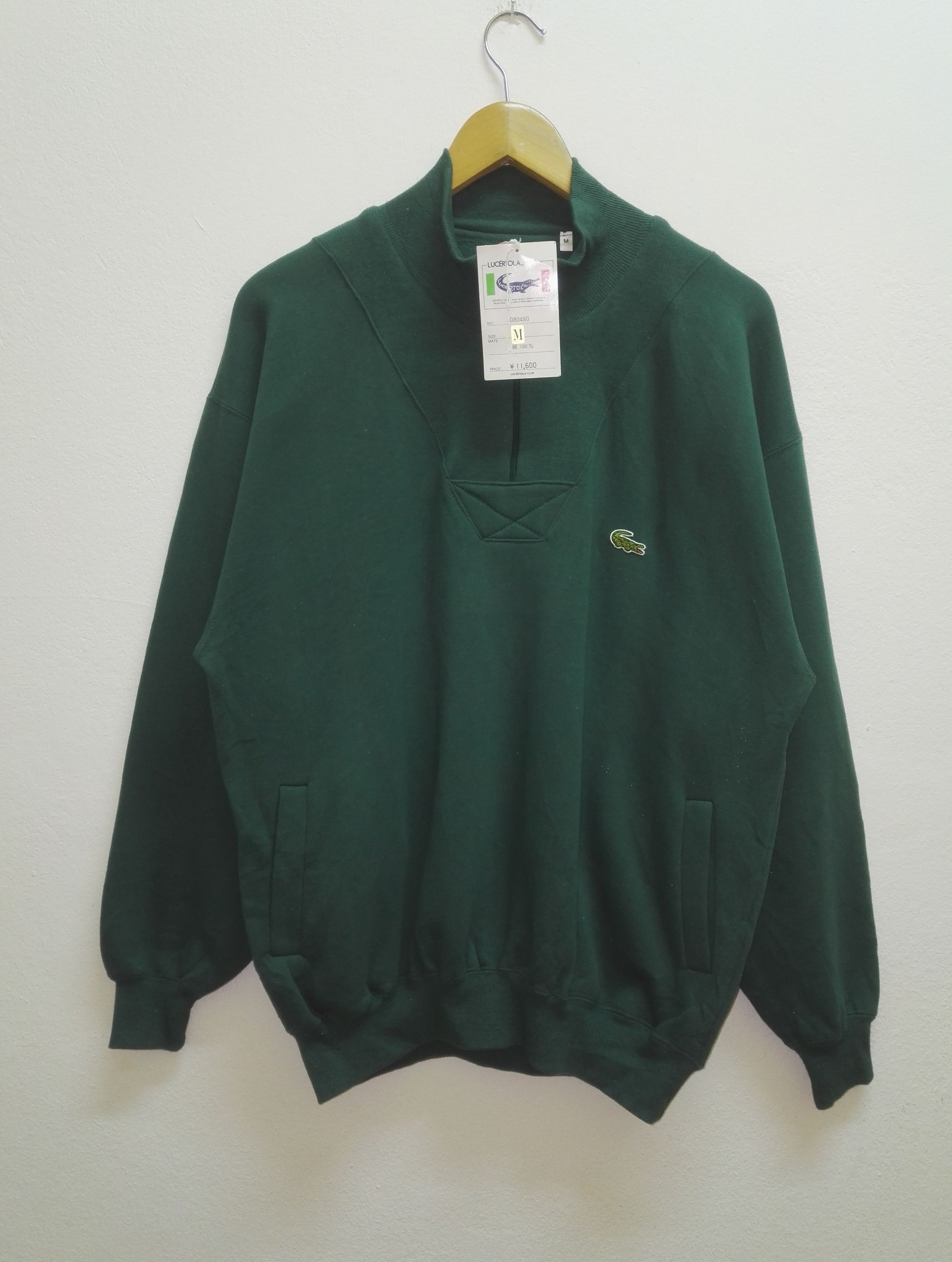 Vintage🔥 Lucertola same Lacoste Half Zipper Small Logo
