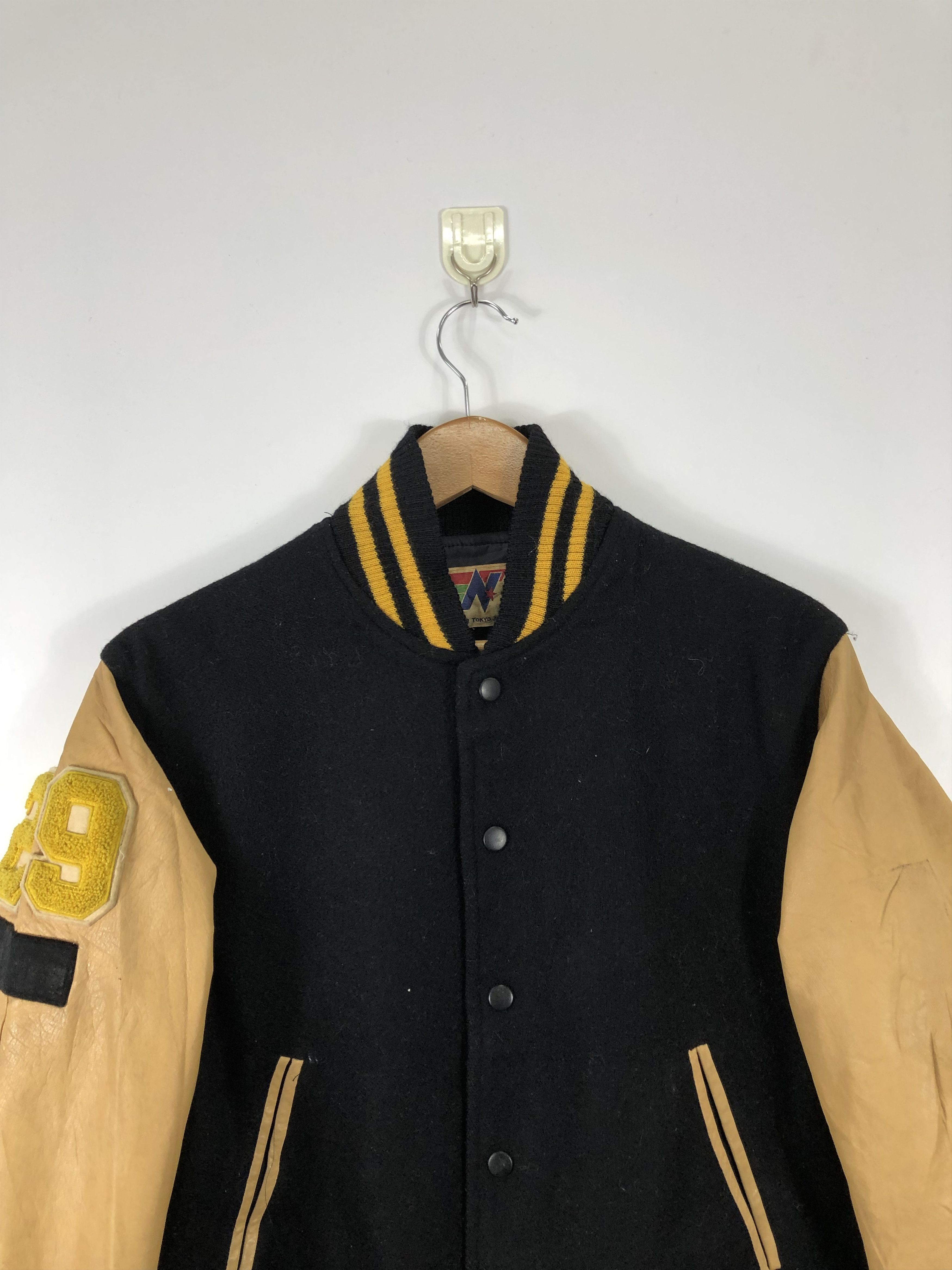 Japanese Brand Vintage 70s Japanese Brand Varsity Jacket Leather V0239 Size US M / EU 48-50 / 2 - 2 Thumbnail