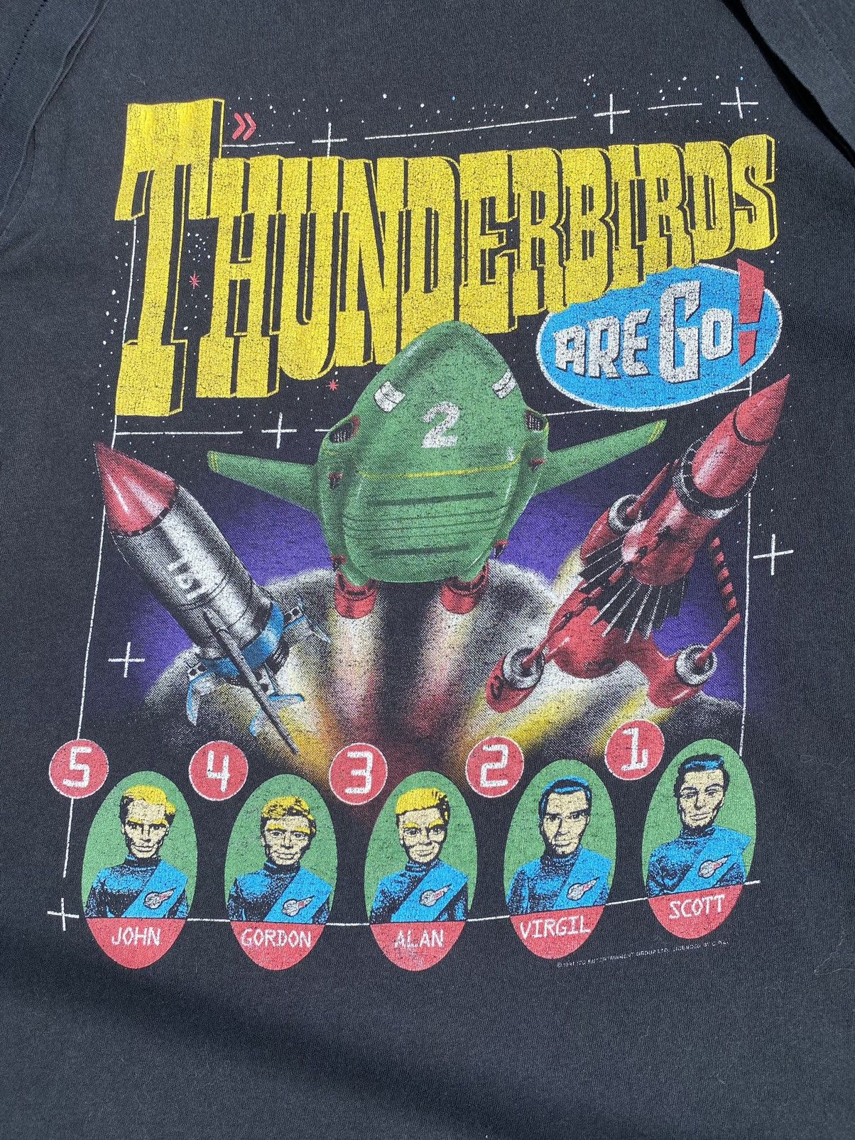 Sci-Fi Fantasy Vintage 1991 THUNDERBIRDS Sci-Fi Tee Single Stitch Size US M / EU 48-50 / 2 - 4 Thumbnail