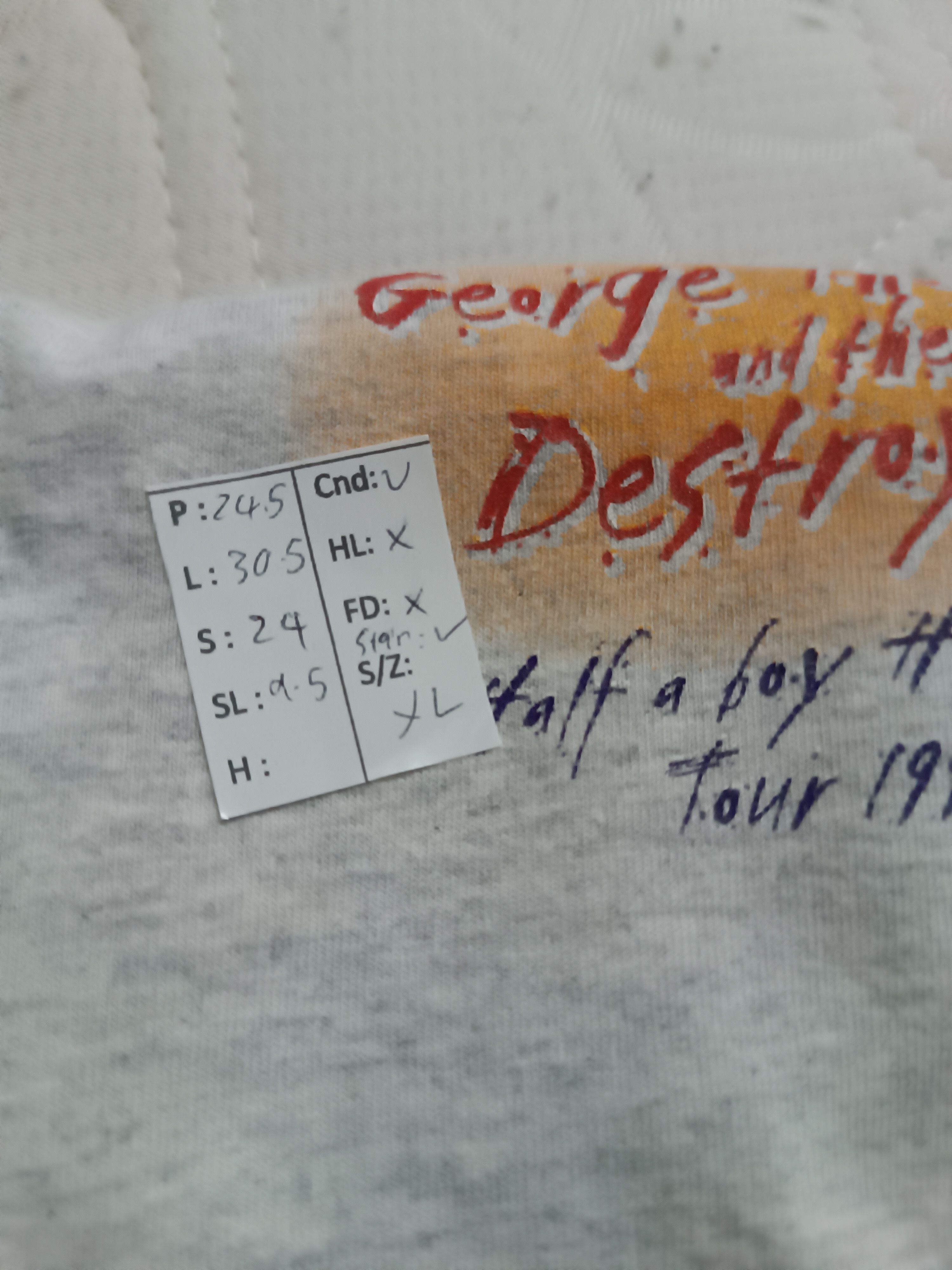 Band Tees VINTAGE '99 GEORGE THOROGOOD & THE DESTROYER TOUR TEE Size US XL / EU 56 / 4 - 18 Thumbnail