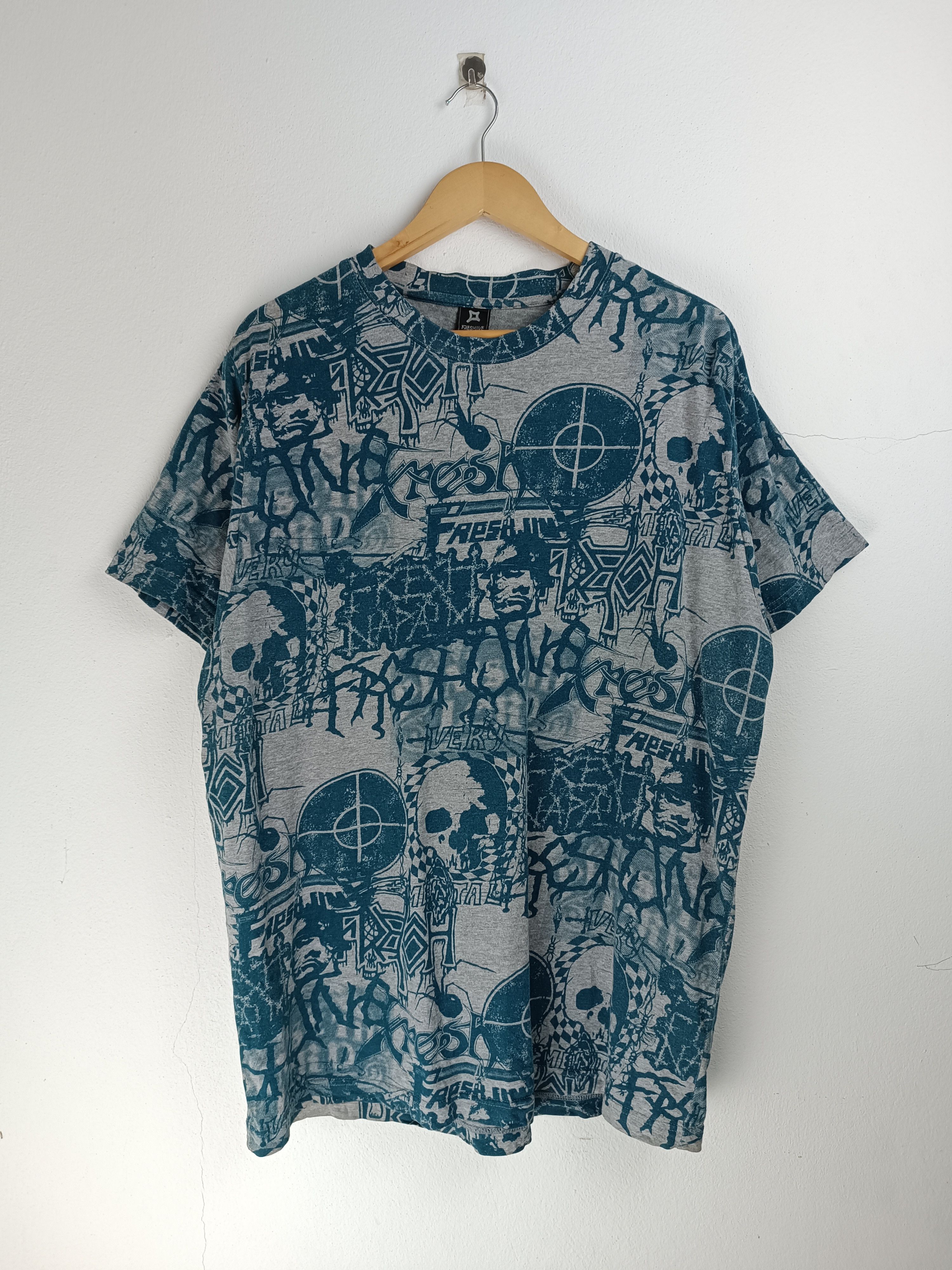 Freshjive SUPER RARE🔥 VINTAGE Y2K FRESHJIVE AOP (public enemy napalm) Size US L / EU 52-54 / 3 - 3 Thumbnail