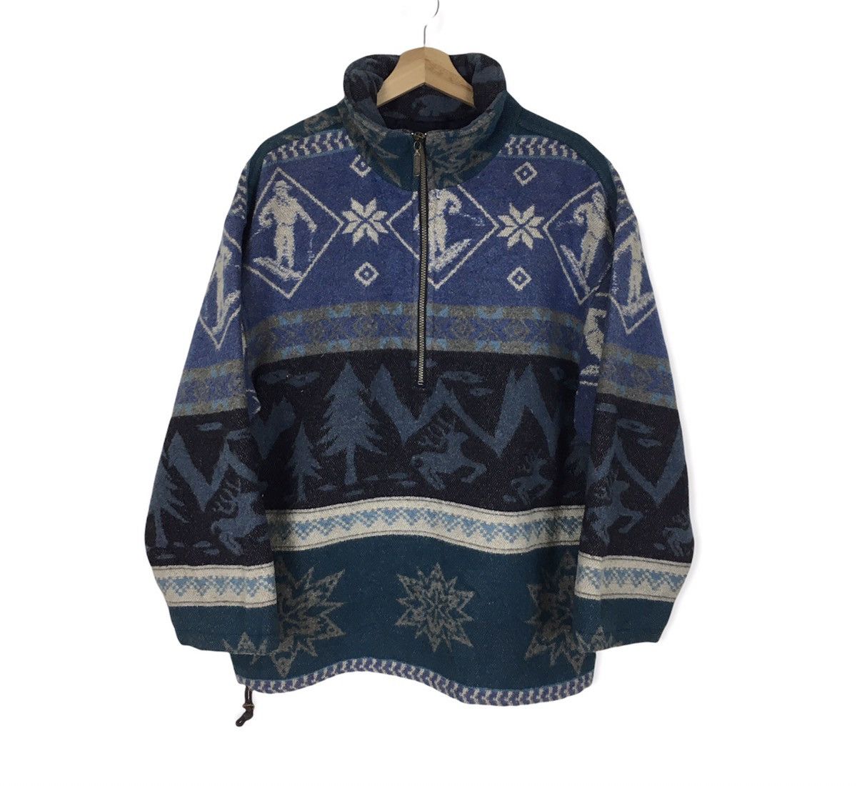 L.L. Bean VERY RARE L.L.Bean Wool Aztec Made In Portugal Size US M / EU 48-50 / 2 - 1 Thumbnail