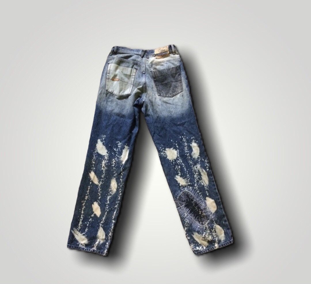 If Six Was Nine Vintage Jeanius Splash Asid Paint Patchwork Pants Size US 30 / EU 46 - 2 Thumbnail