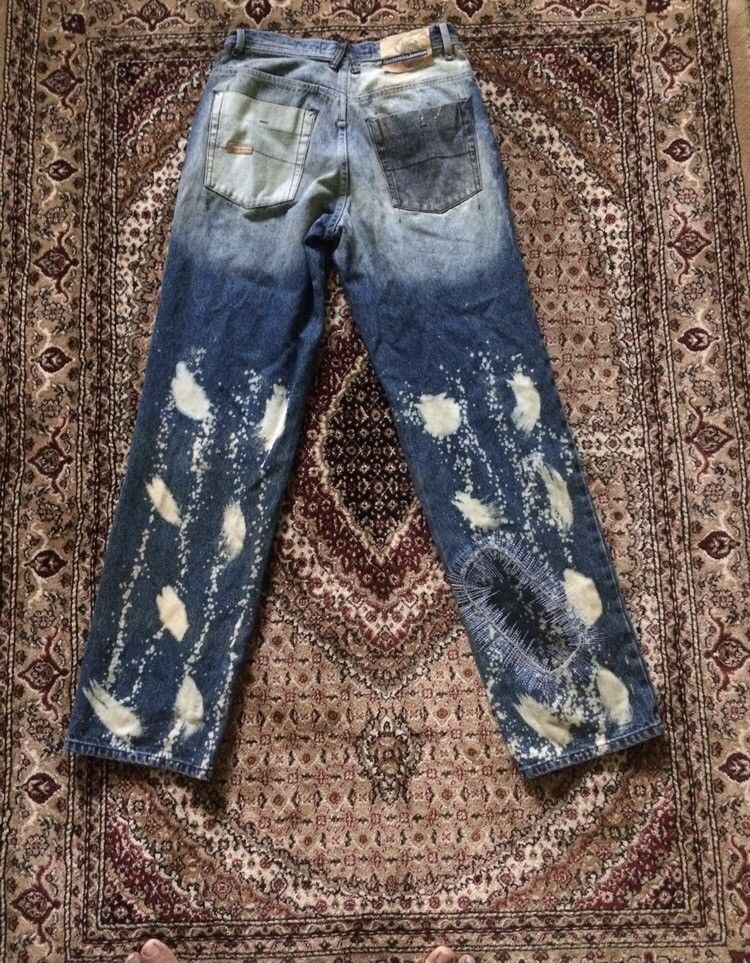 If Six Was Nine Vintage Jeanius Splash Asid Paint Patchwork Pants Size US 30 / EU 46 - 7 Thumbnail