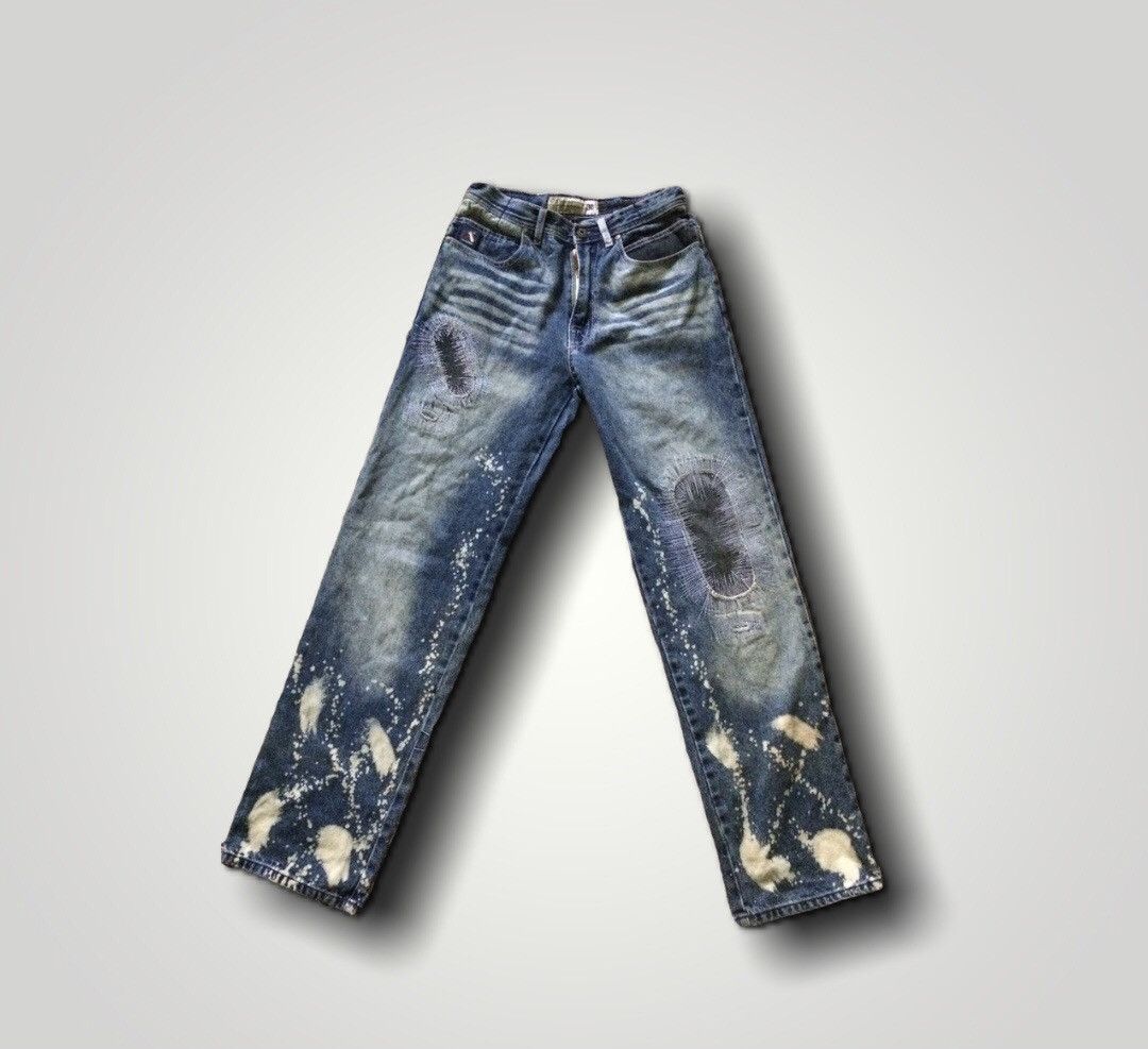 Vintage Jeanius Splash Asid Paint Patchwork Pants