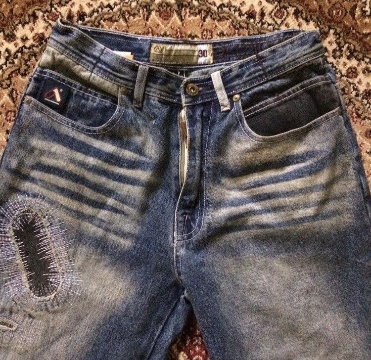 If Six Was Nine Vintage Jeanius Splash Asid Paint Patchwork Pants Size US 30 / EU 46 - 3 Thumbnail